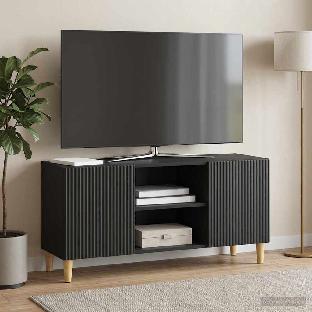 TV-skab 102 x 34,5 x 50 cm Sort Konstrueret træ