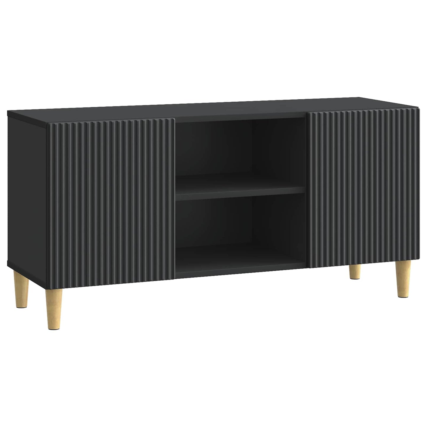TV-skab 102 x 34,5 x 50 cm Sort Konstrueret træ