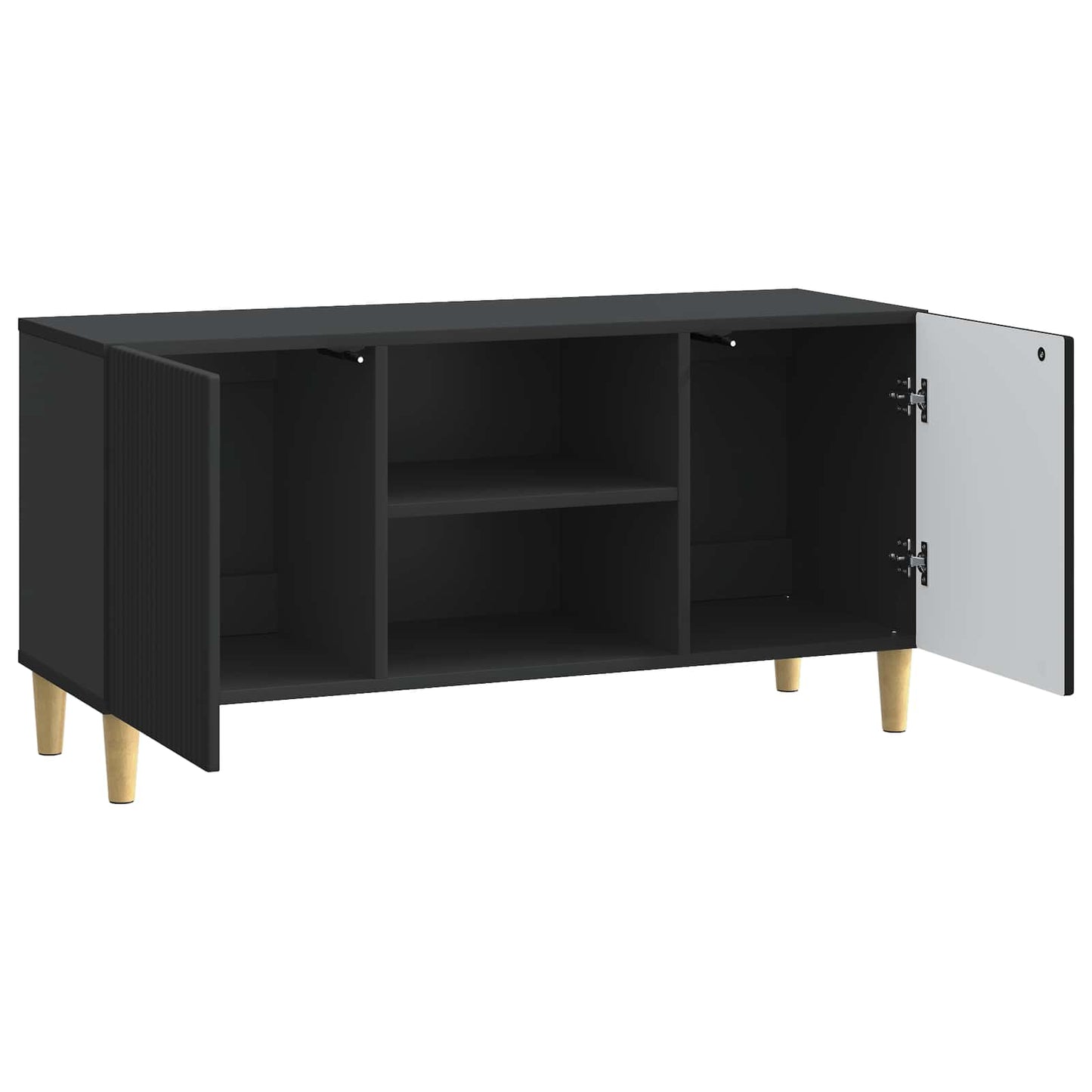 TV-skab 102 x 34,5 x 50 cm Sort Konstrueret træ