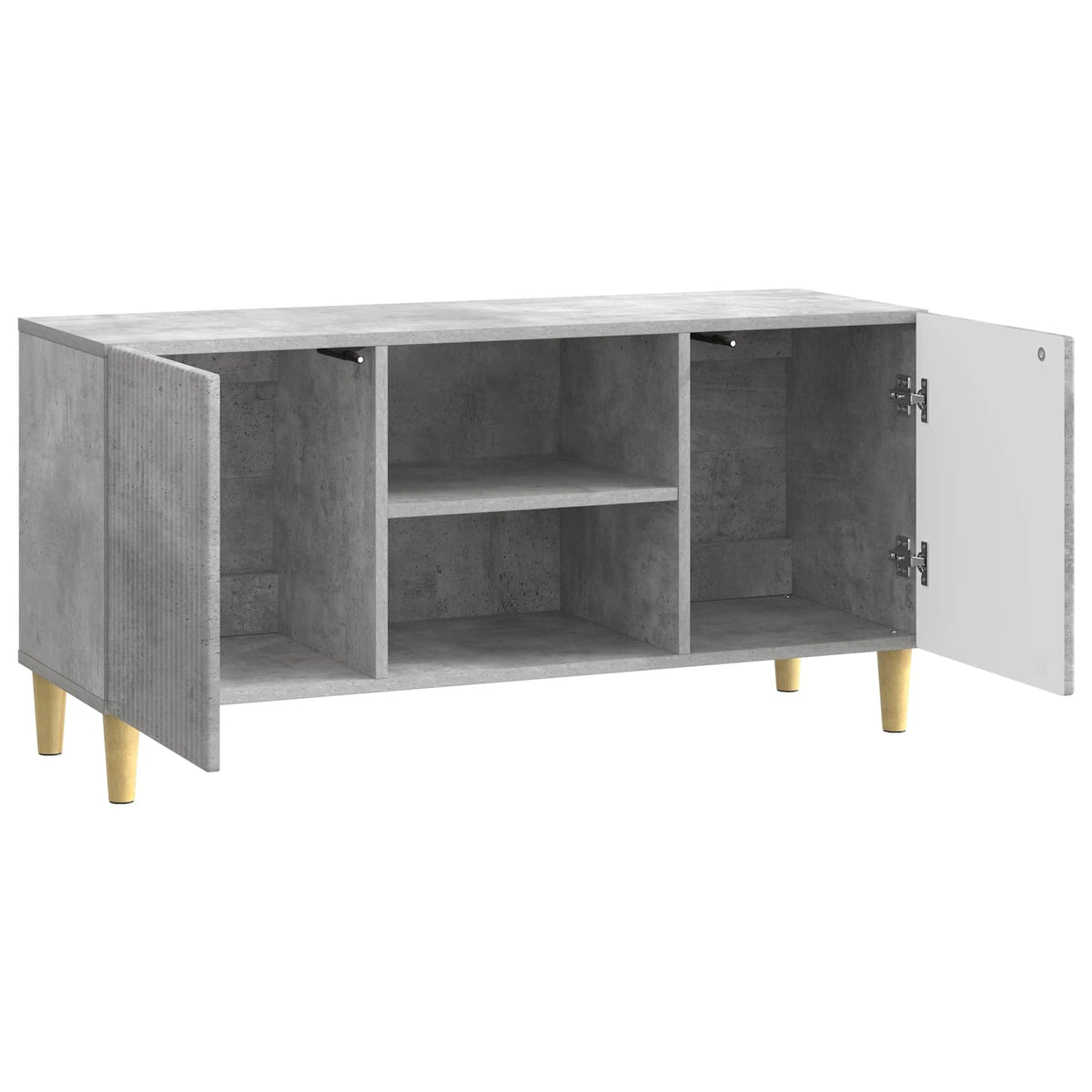 TV-skab 102 x 34,5 x 50 cm Betongrå Konstrueret træ