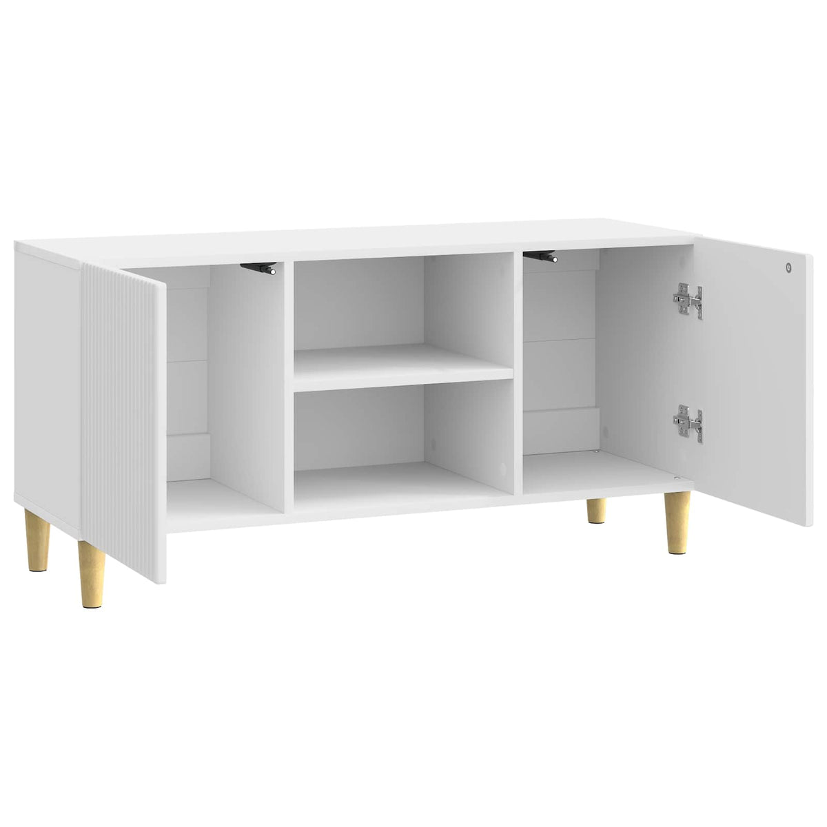 TV-skab 102 x 34,5 x 50 cm Hvid højglans Konstrueret træ