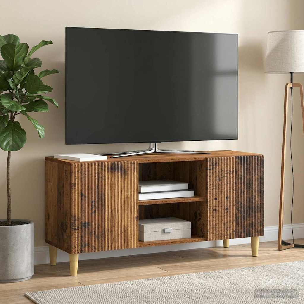 TV-skab 102 x 34,5 x 50 cm Gammelt træ Konstrueret træ