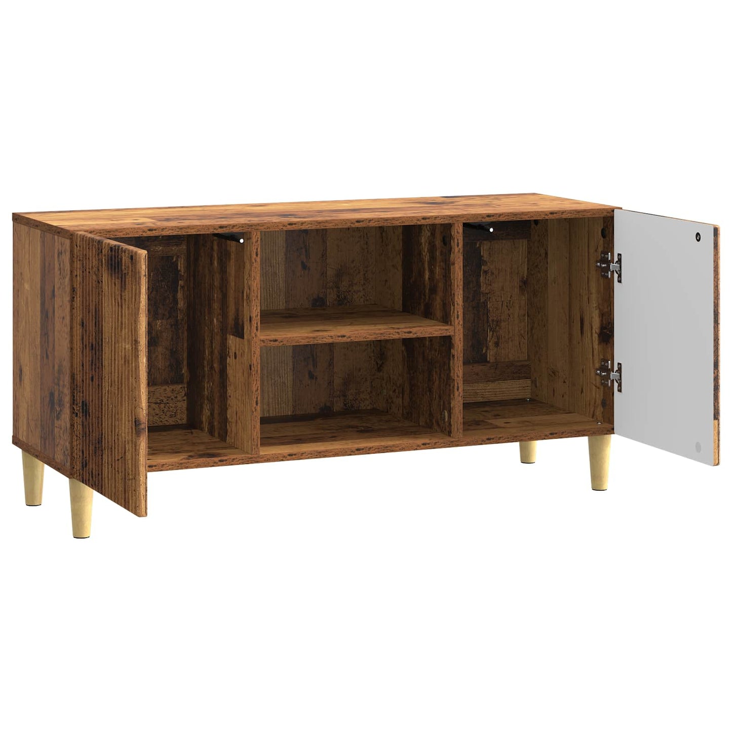 TV-skab 102 x 34,5 x 50 cm Gammelt træ Konstrueret træ