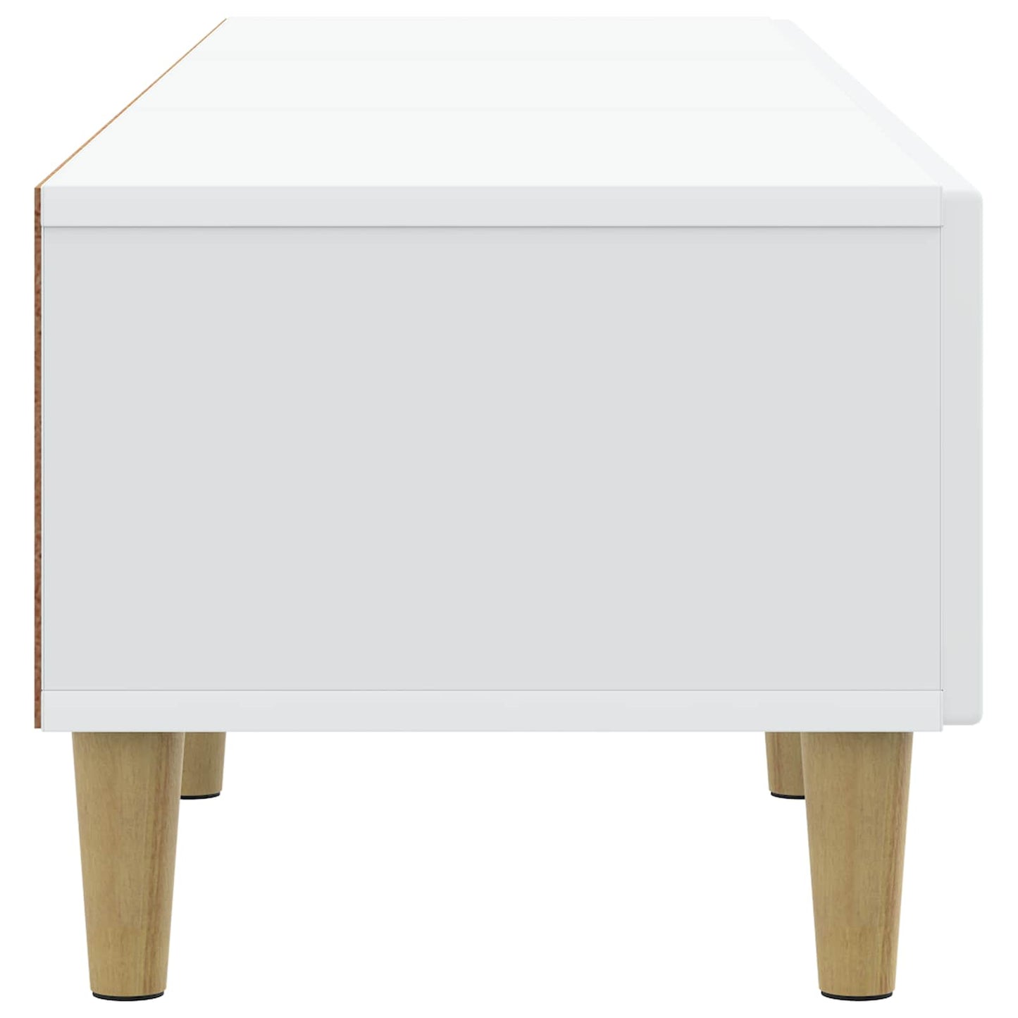TV-skab med skuffe Hvid 147 x 34,5 x 30 cm Konstrueret træ