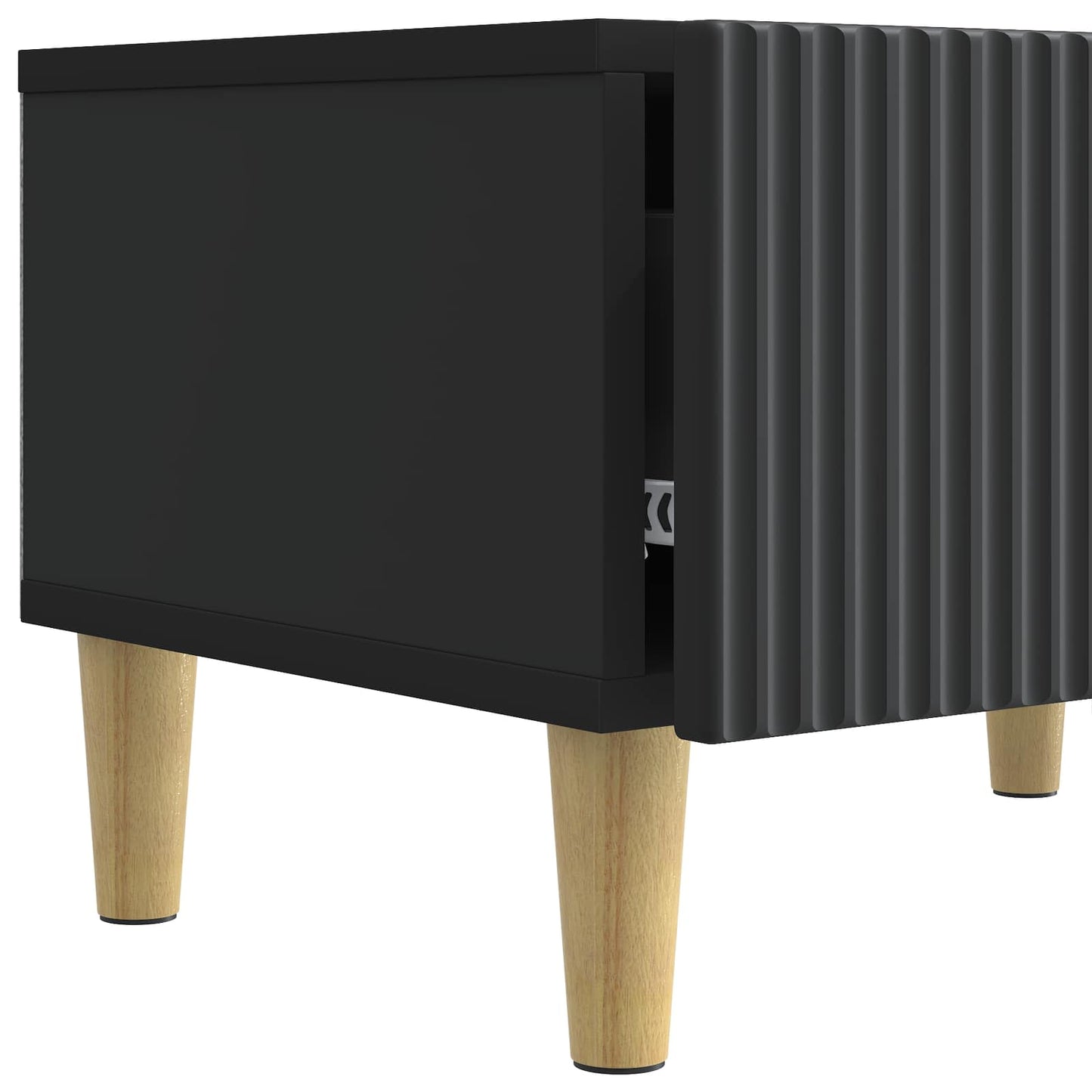 TV-skab 147 x 34,5 x 30 cm Sort Konstrueret træ