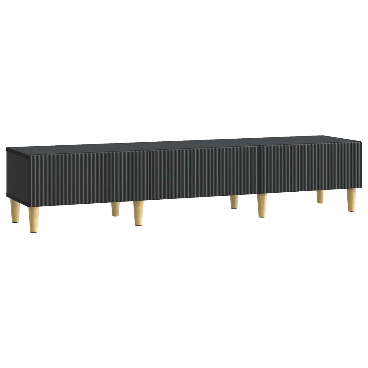 TV-skab 147 x 34,5 x 30 cm Sort Konstrueret træ