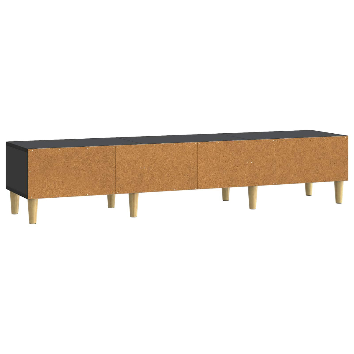 TV-skab 147 x 34,5 x 30 cm Sort Konstrueret træ