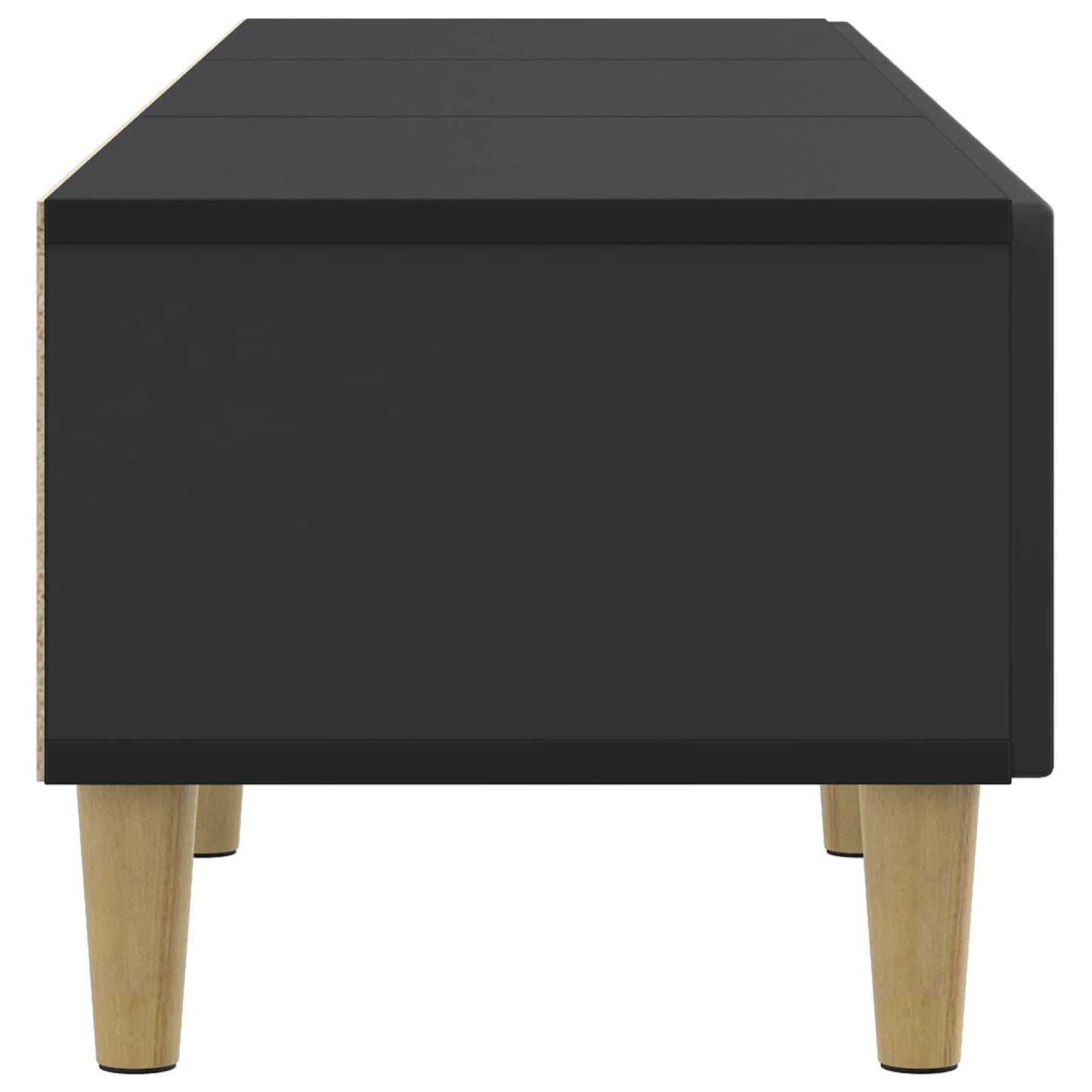 TV-skab 147 x 34,5 x 30 cm Sort Konstrueret træ