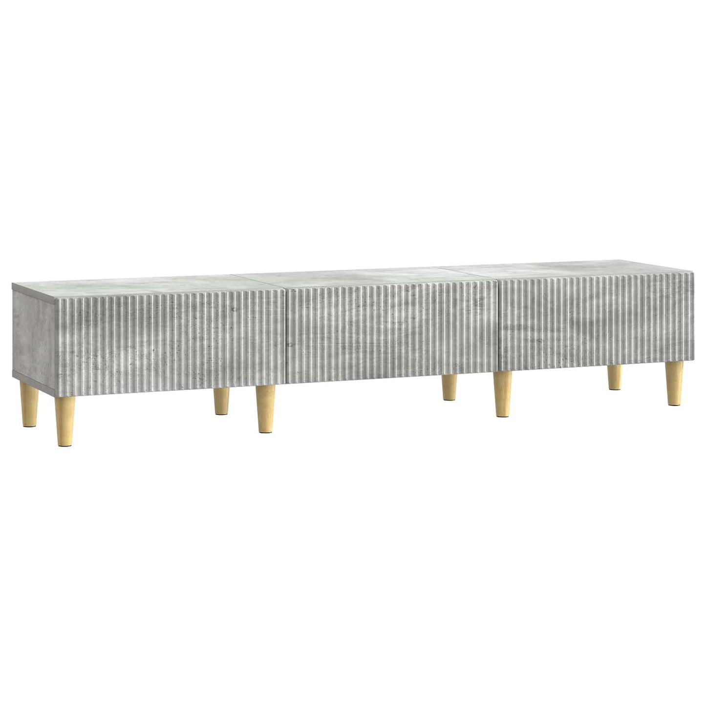 TV-skab med skuffe Betongrå 147 x 34,5 x 30 cm Konstrueret træ