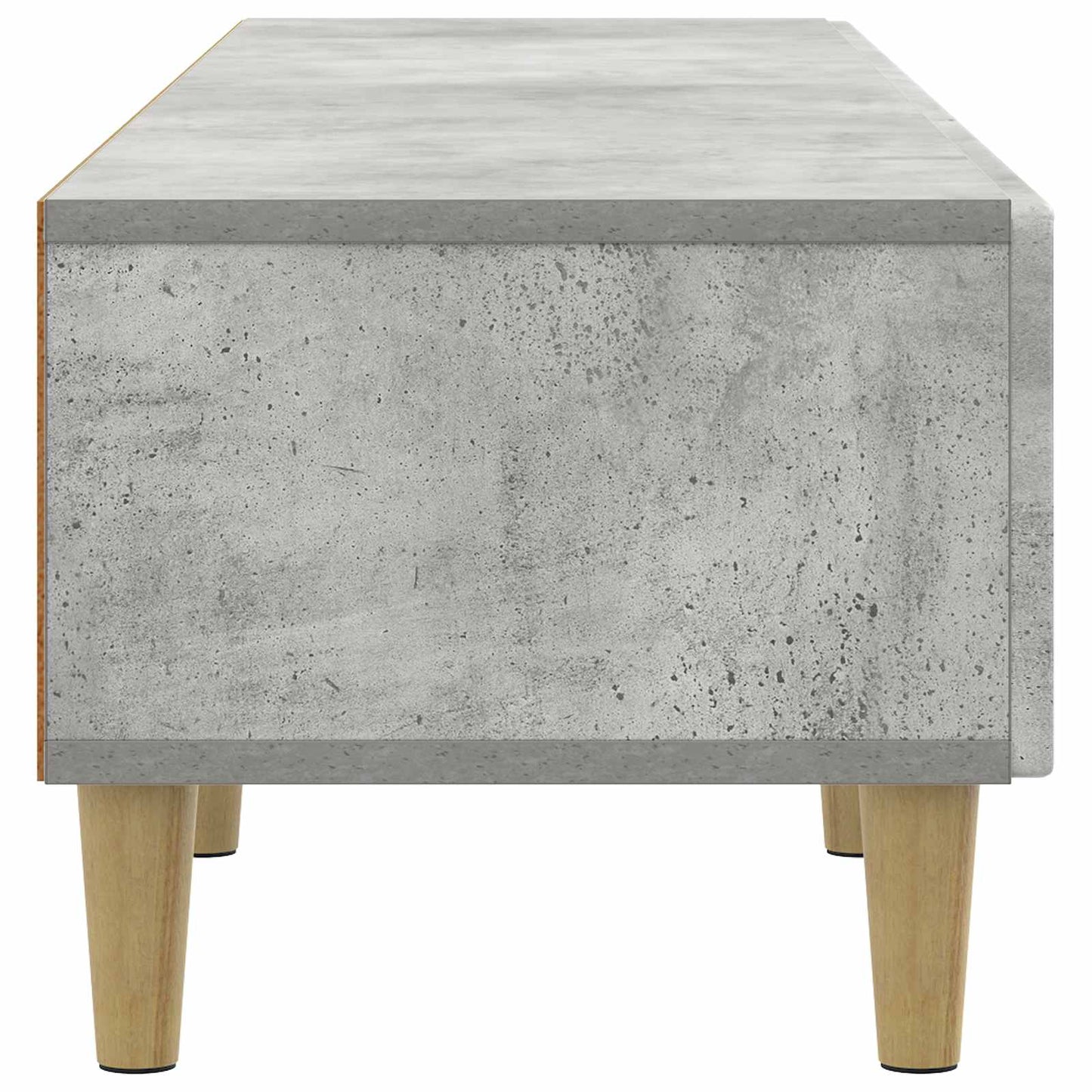 TV-skab med skuffe Betongrå 147 x 34,5 x 30 cm Konstrueret træ