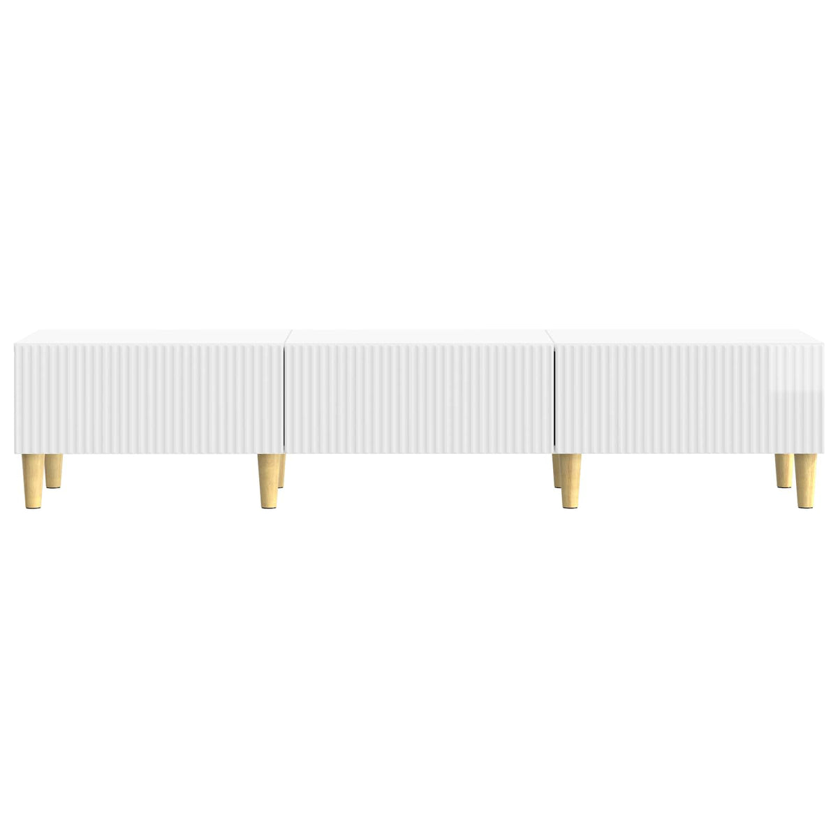 TV-skab Hvid højglans 147 x 34,5 x 30 cm Konstrueret træ