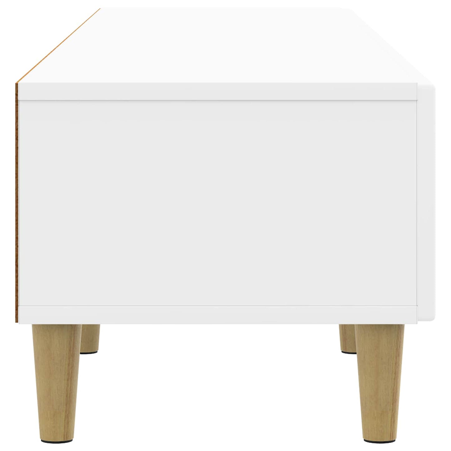 TV-skab Hvid højglans 147 x 34,5 x 30 cm Konstrueret træ