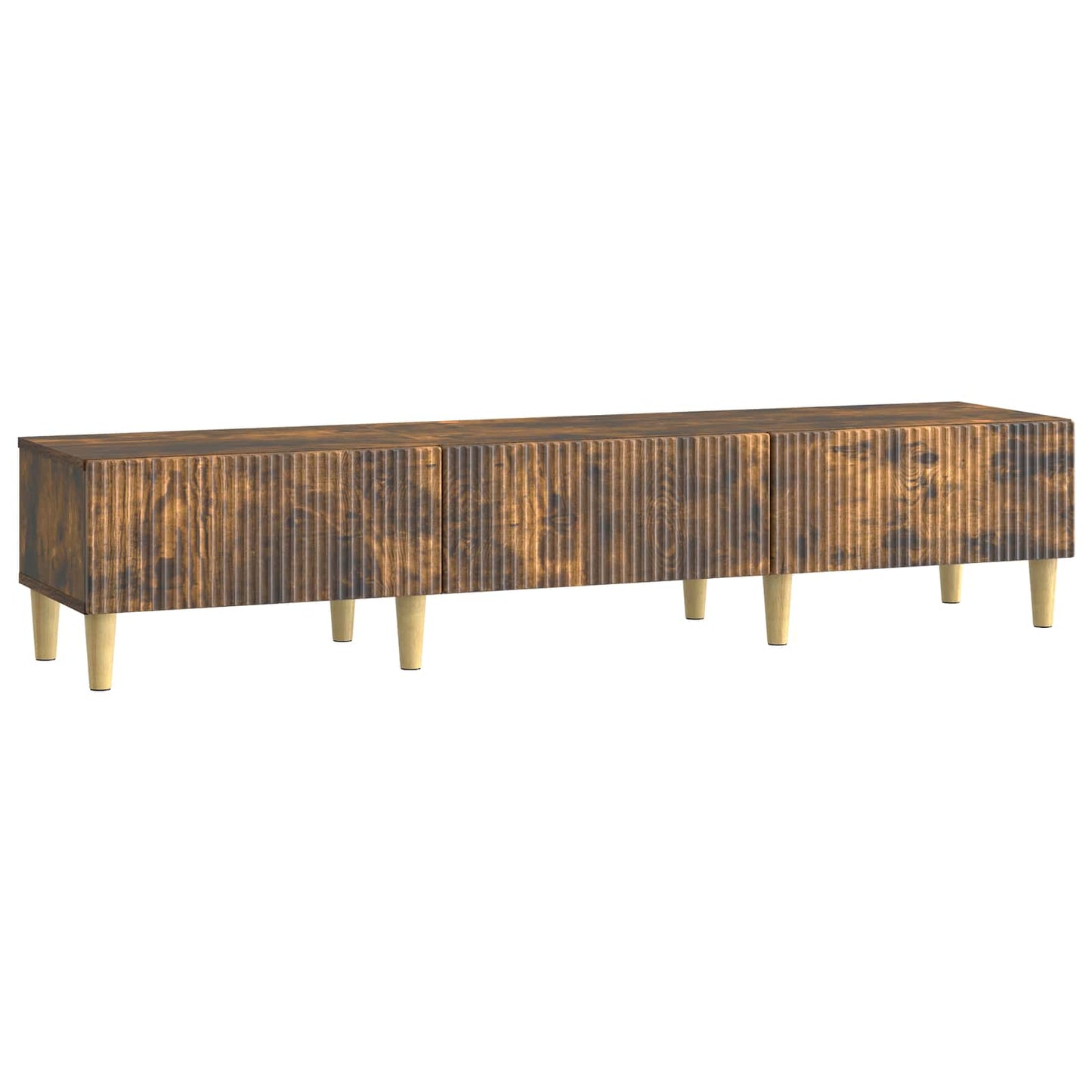 TV-skab med skuffe Røget eg 147 x 34,5 x 30 cm Konstrueret træ