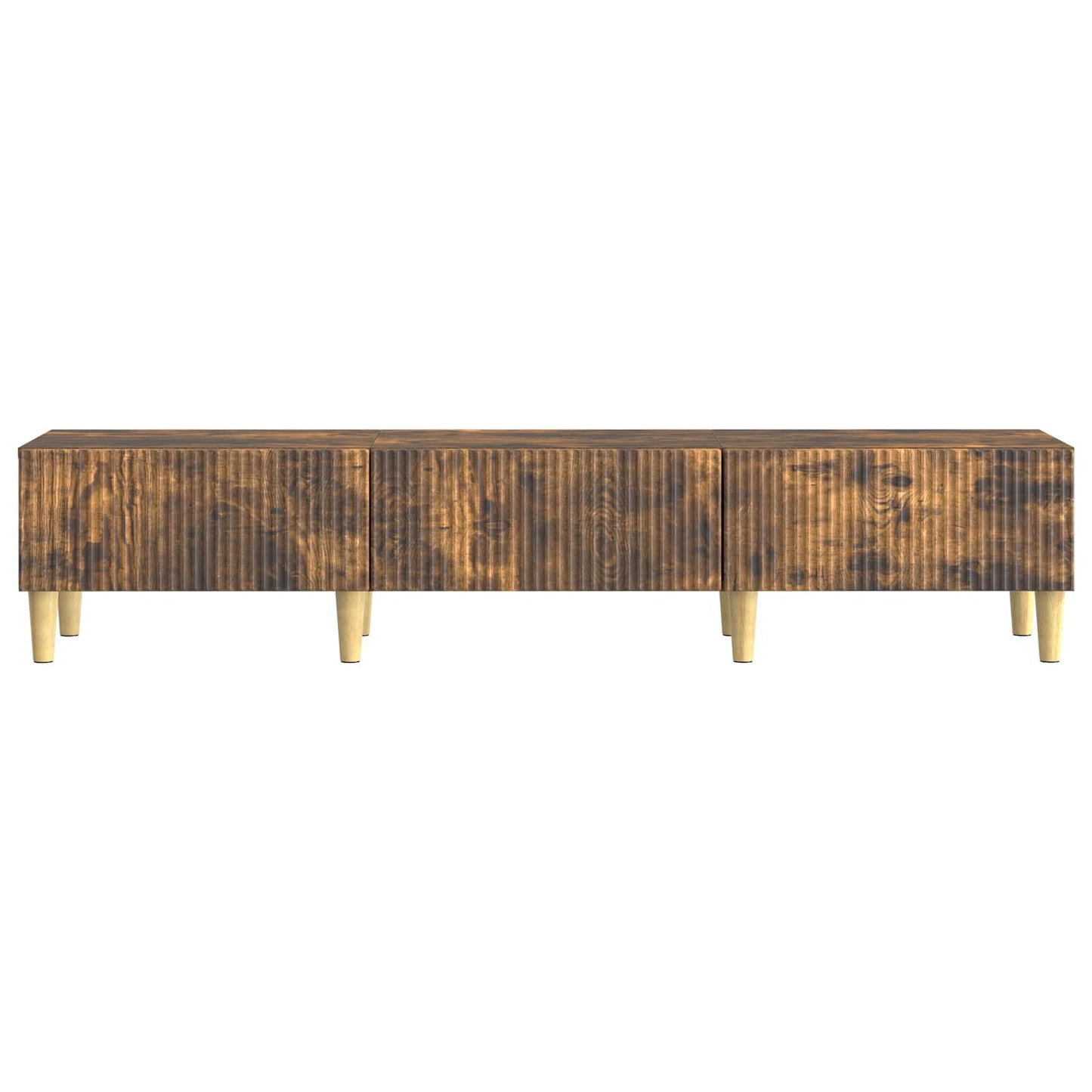 TV-skab med skuffe Røget eg 147 x 34,5 x 30 cm Konstrueret træ