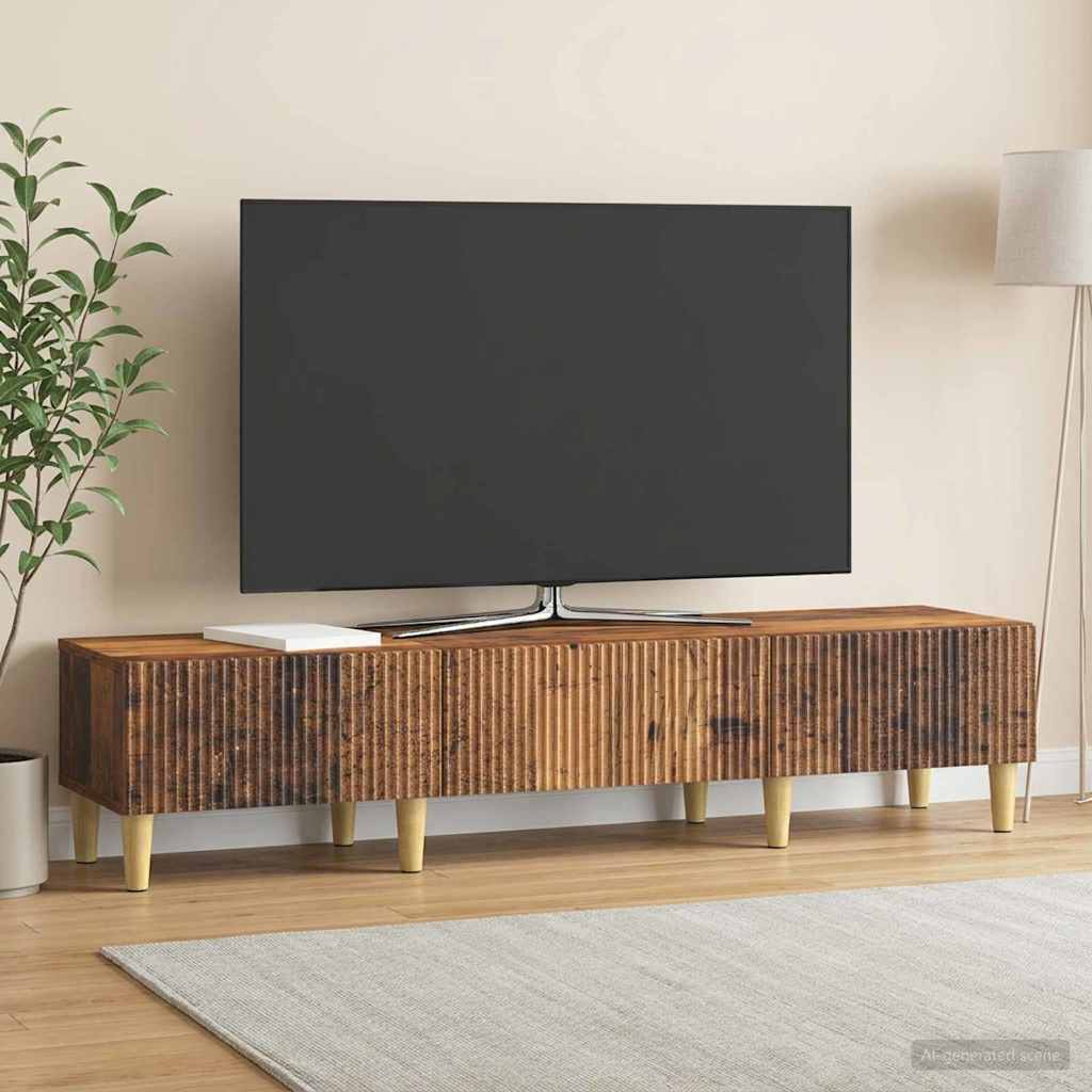 TV-skab Gammelt træ 147 x 34,5 x 30 cm Konstrueret træ
