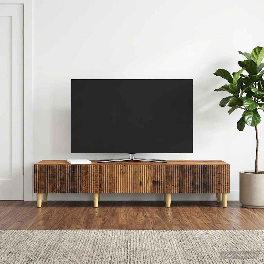 TV-skab Gammelt træ 147 x 34,5 x 30 cm Konstrueret træ