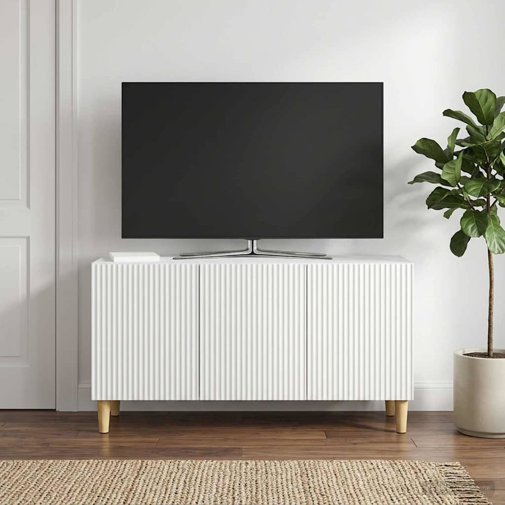 TV-skab Hvid 99 x 34,5 x 50 cm Konstrueret træ