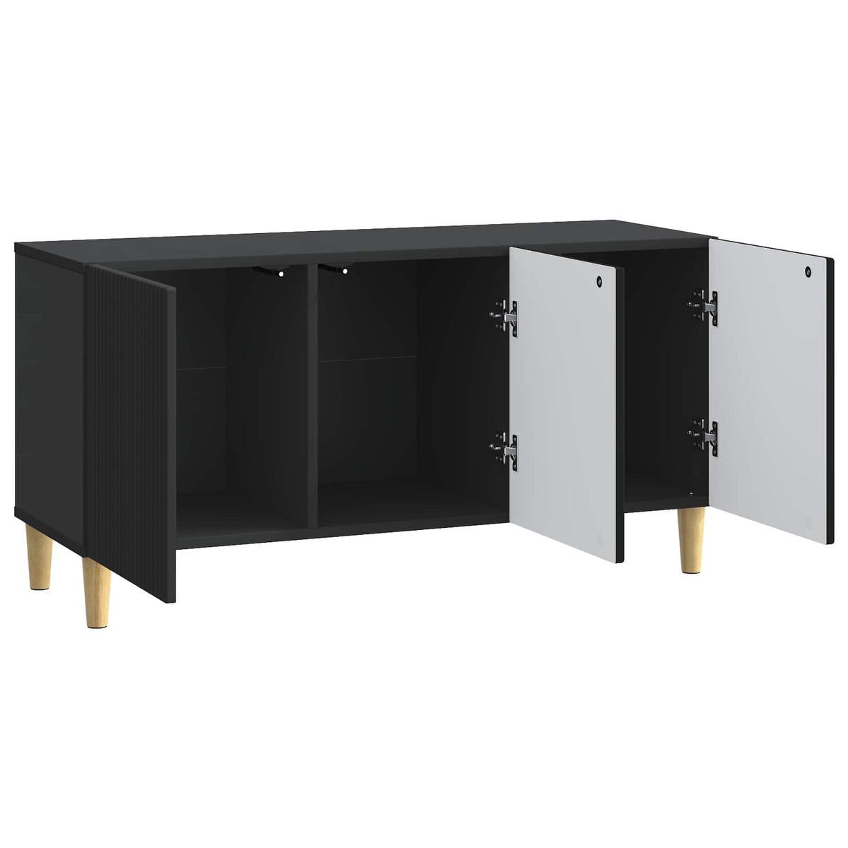 TV-skab 99 x 34,5 x 50 cm Sort Konstrueret træ