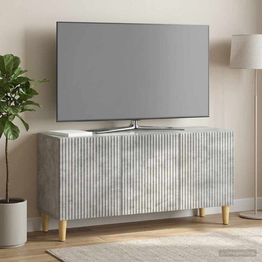 TV-skab 99 x 34,5 x 50 cm Betongrå Konstrueret træ