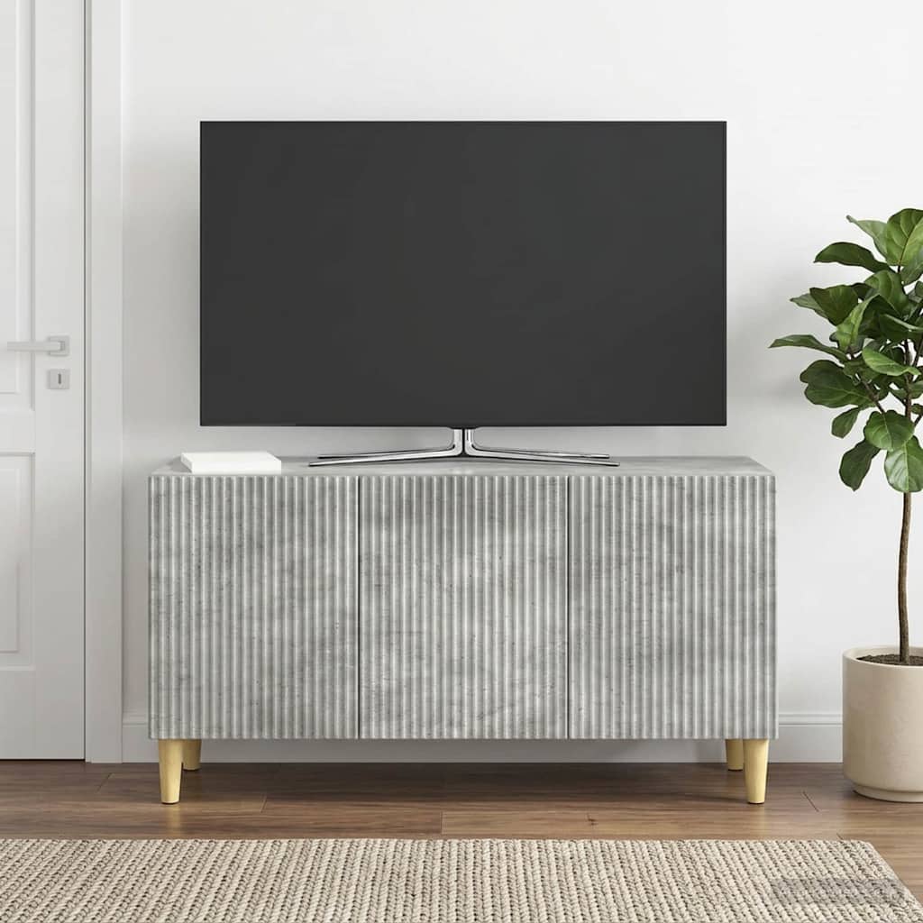 TV-skab 99 x 34,5 x 50 cm Betongrå Konstrueret træ