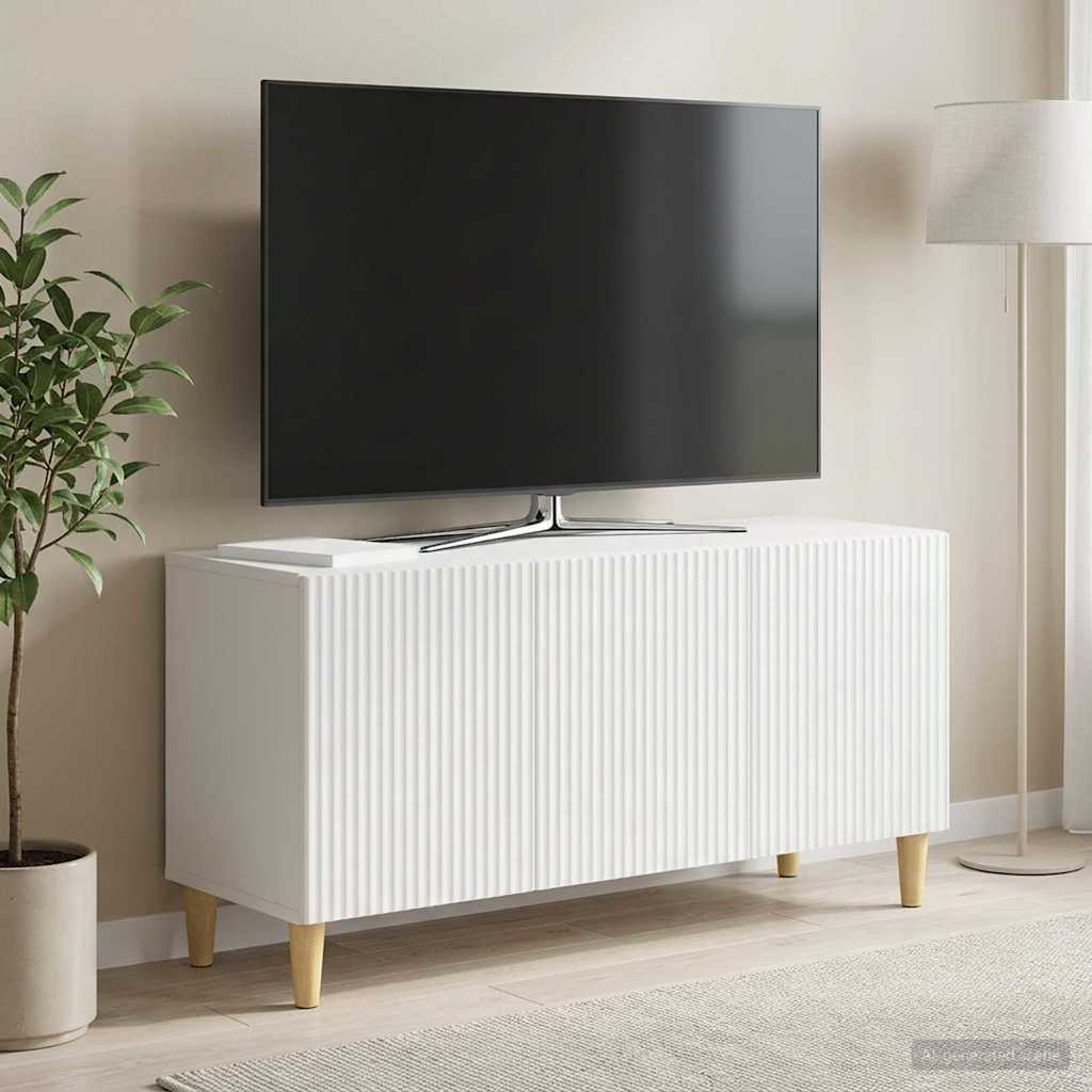 TV-skab 99 x 34,5 x 50 cm Hvid højglans Konstrueret træ