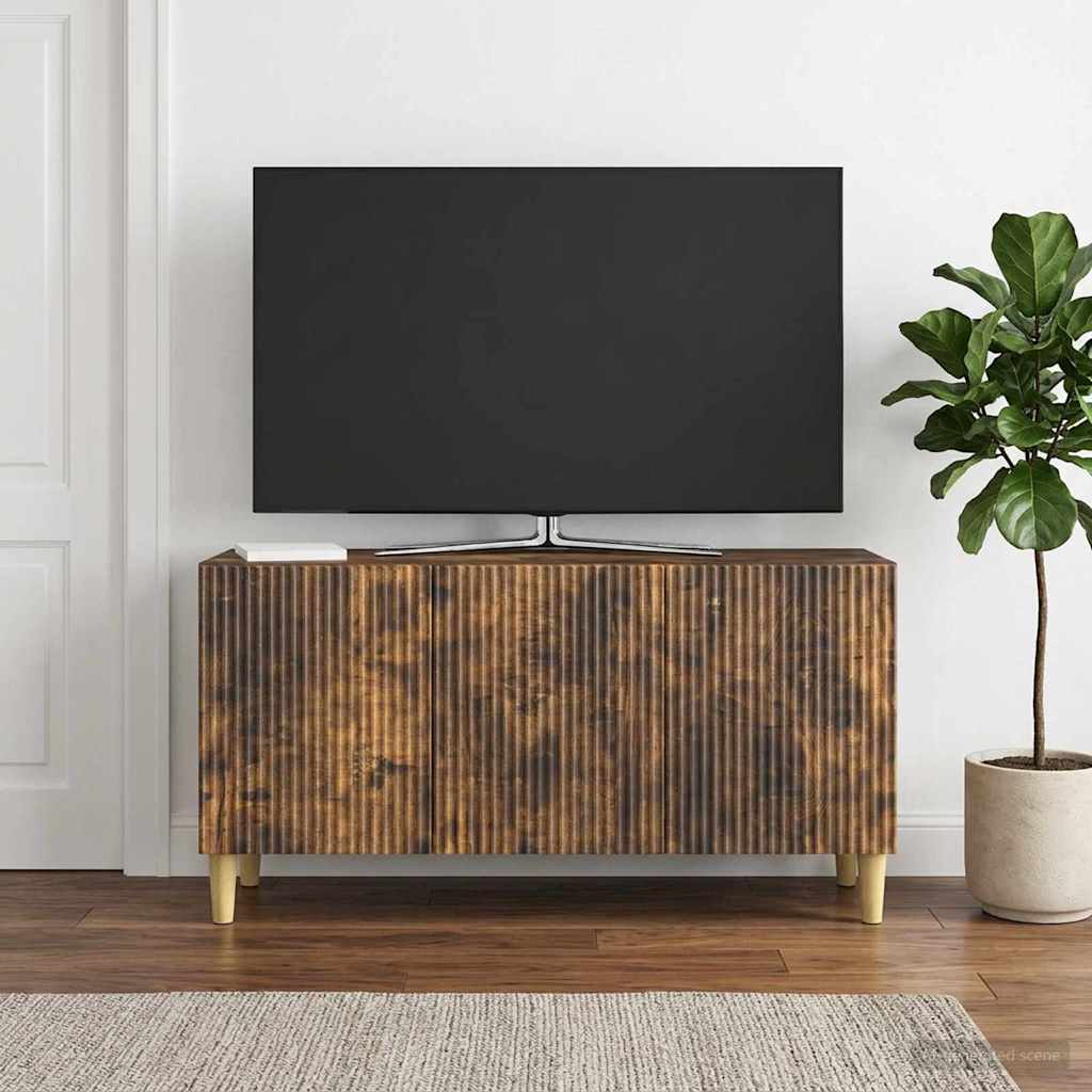 TV-skab 99 x 34,5 x 50 cm Røget eg Konstrueret træ