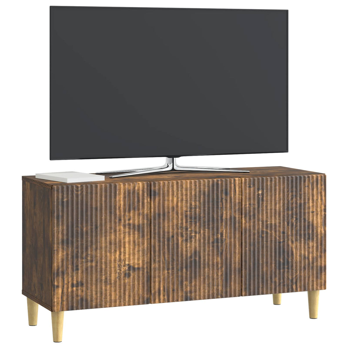 TV-skab 99 x 34,5 x 50 cm Røget eg Konstrueret træ