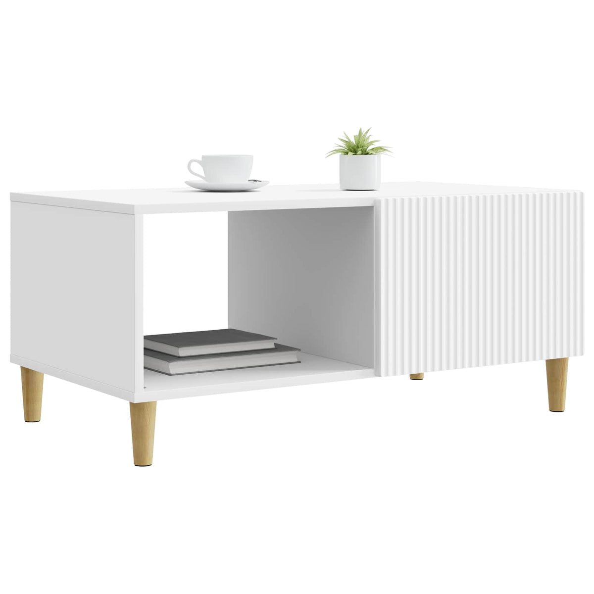 Sofabord Hvid 90 x 50 x 40 cm Konstrueret træ