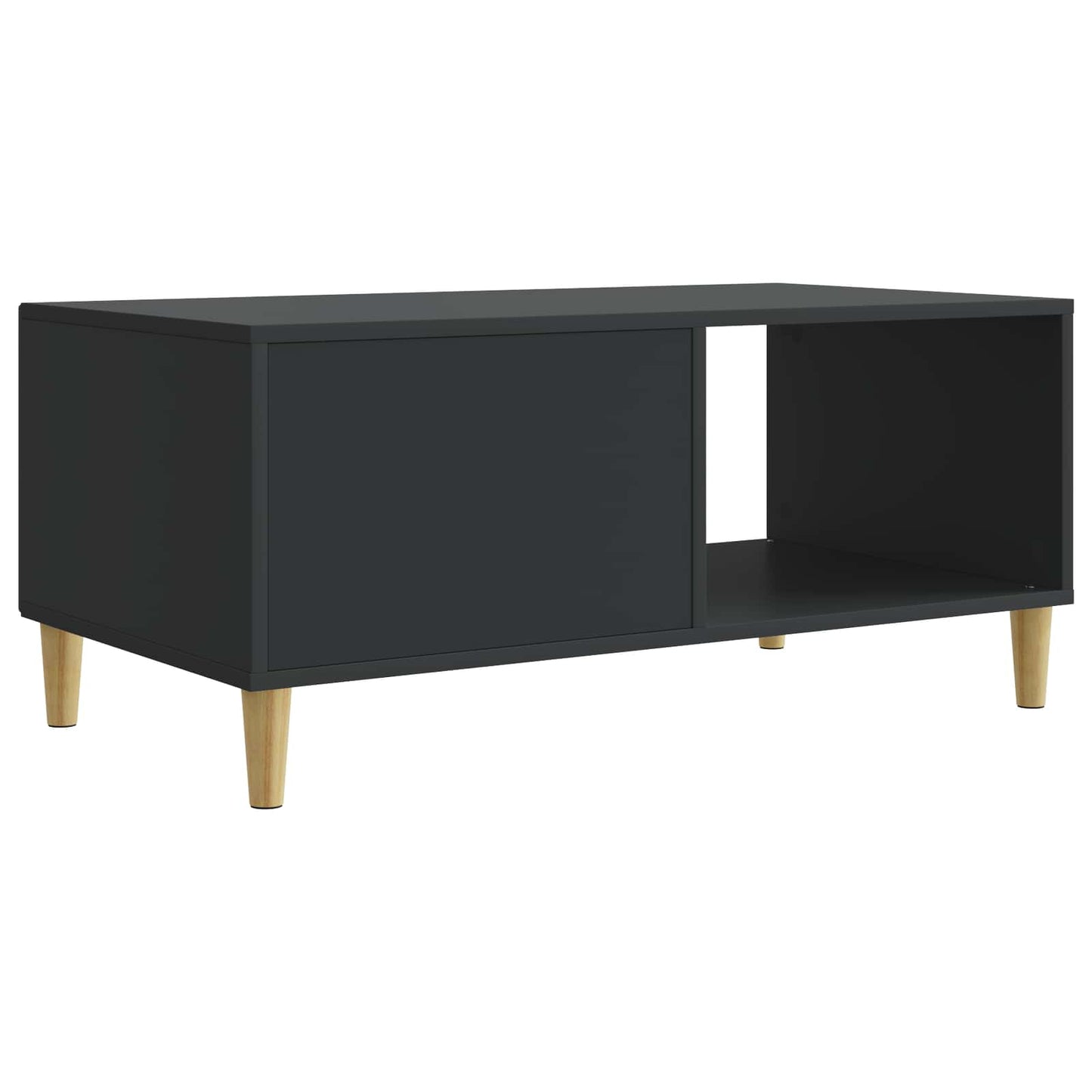 Sofabord Sort 90 x 50 x 40 cm Konstrueret træ