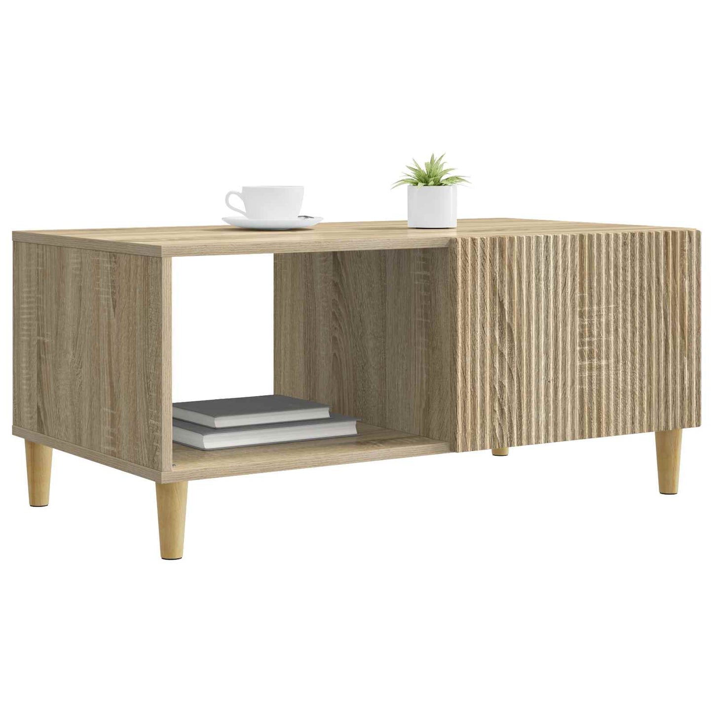 Sofabord Sonoma-eg 90 x 50 x 40 cm Konstrueret træ