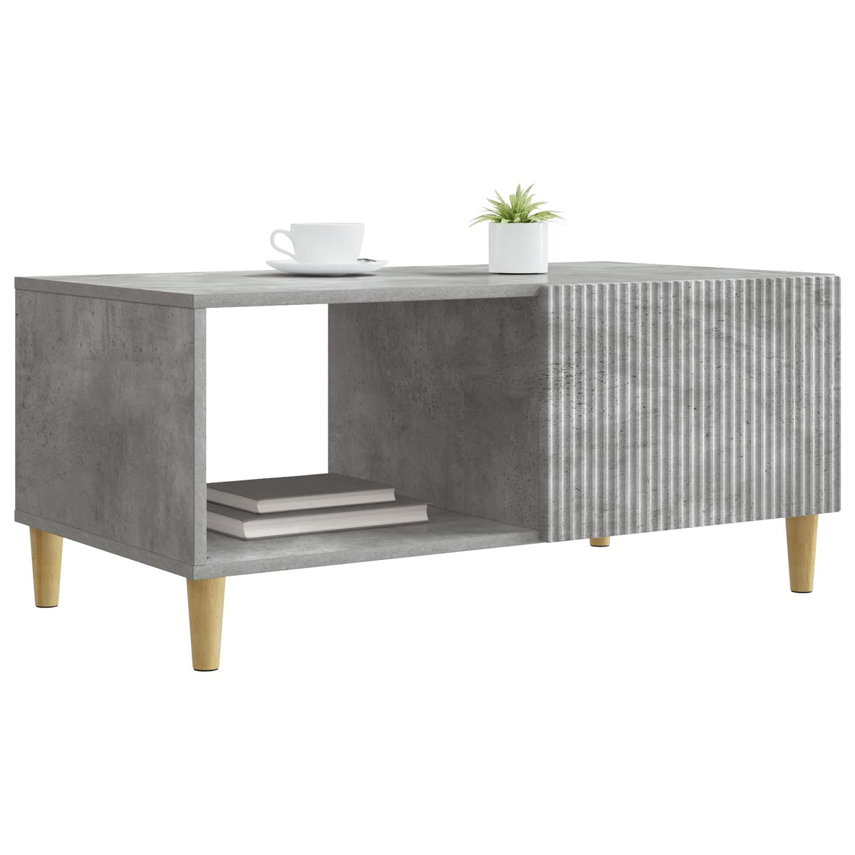 Sofabord Betongrå 90 x 50 x 40 cm Konstrueret træ