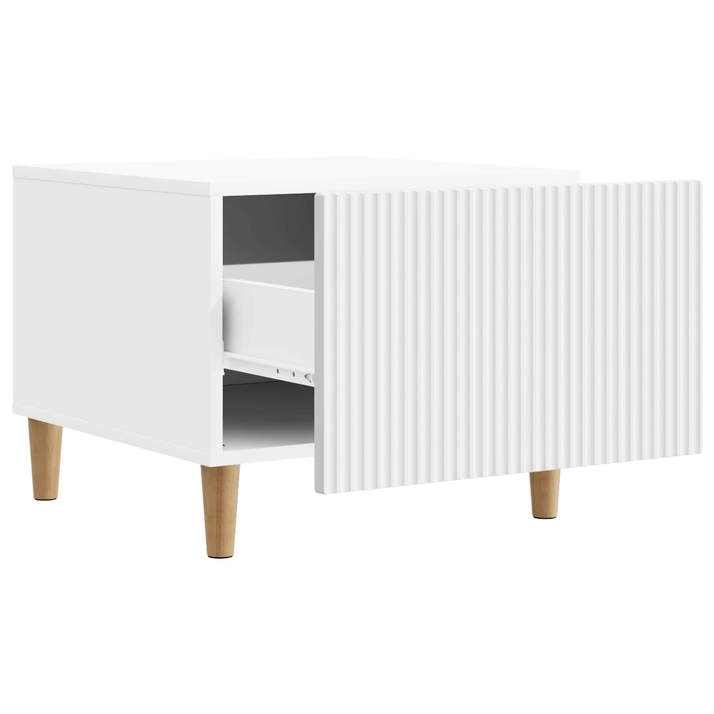 Sofabord med skuffe Hvid 49 x 50 x 40 cm Konstrueret træ