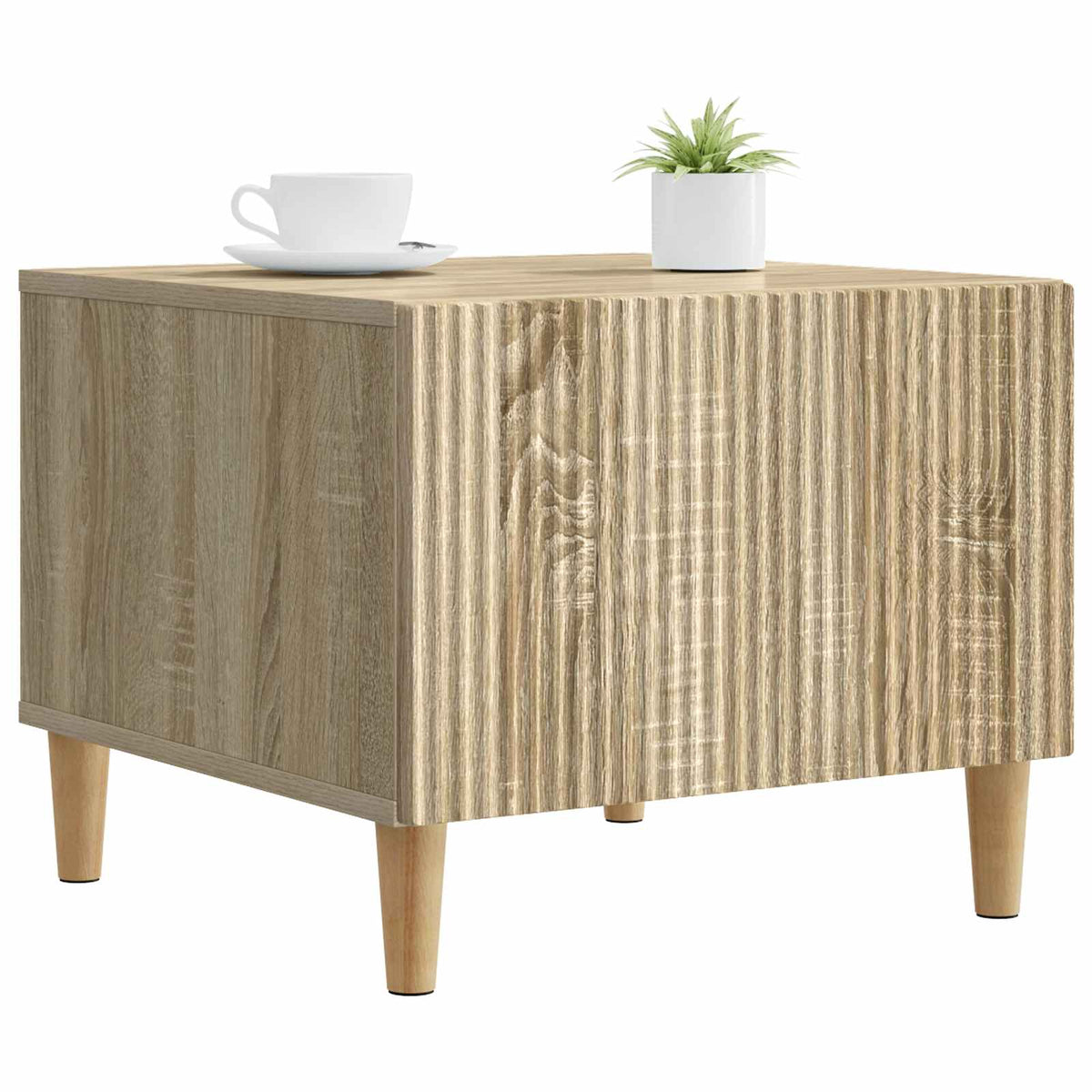 Sofabord med skuffe Sonoma-eg 49 x 50 x 40 cm Konstrueret træ