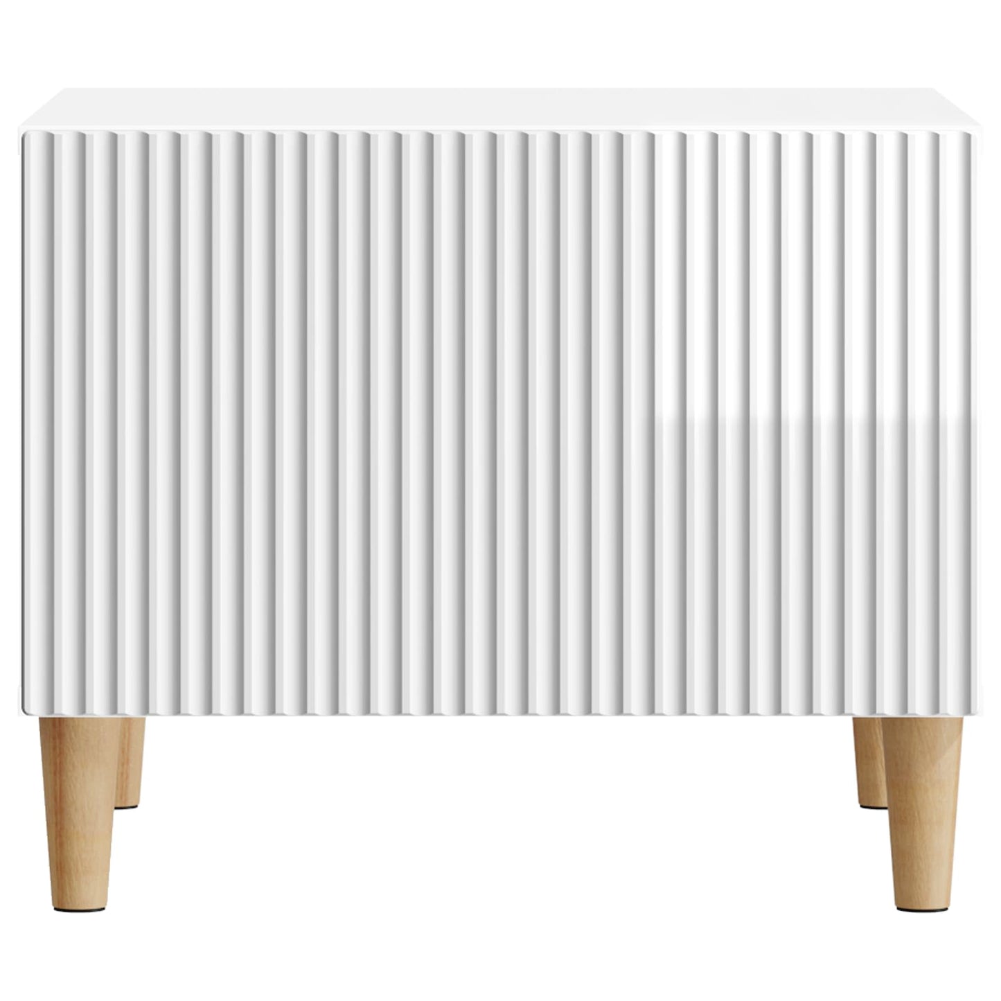 Sofabord Hvid højglans 49 x 50 x 40 cm Konstrueret træ