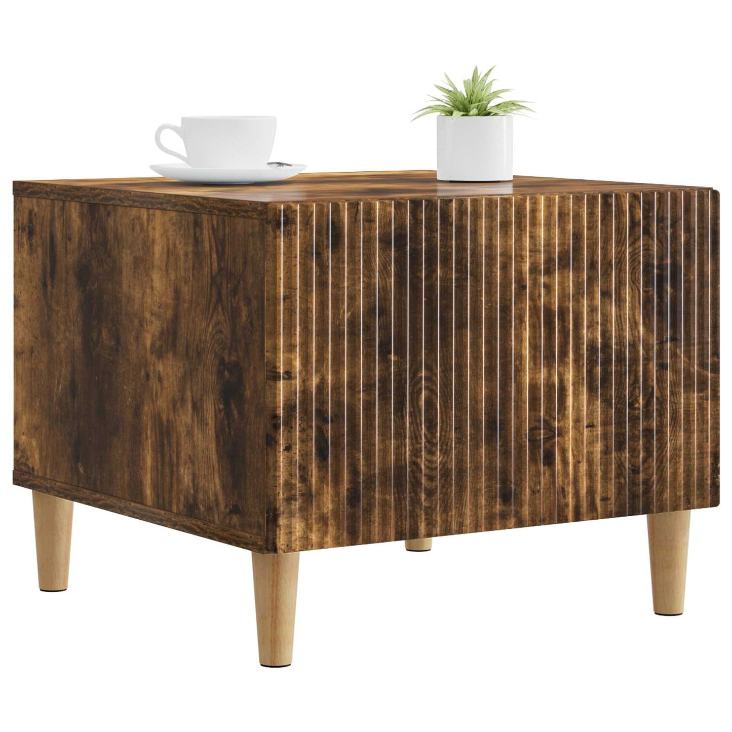 Sofabord med skuffe Røget eg 49 x 50 x 40 cm Konstrueret træ
