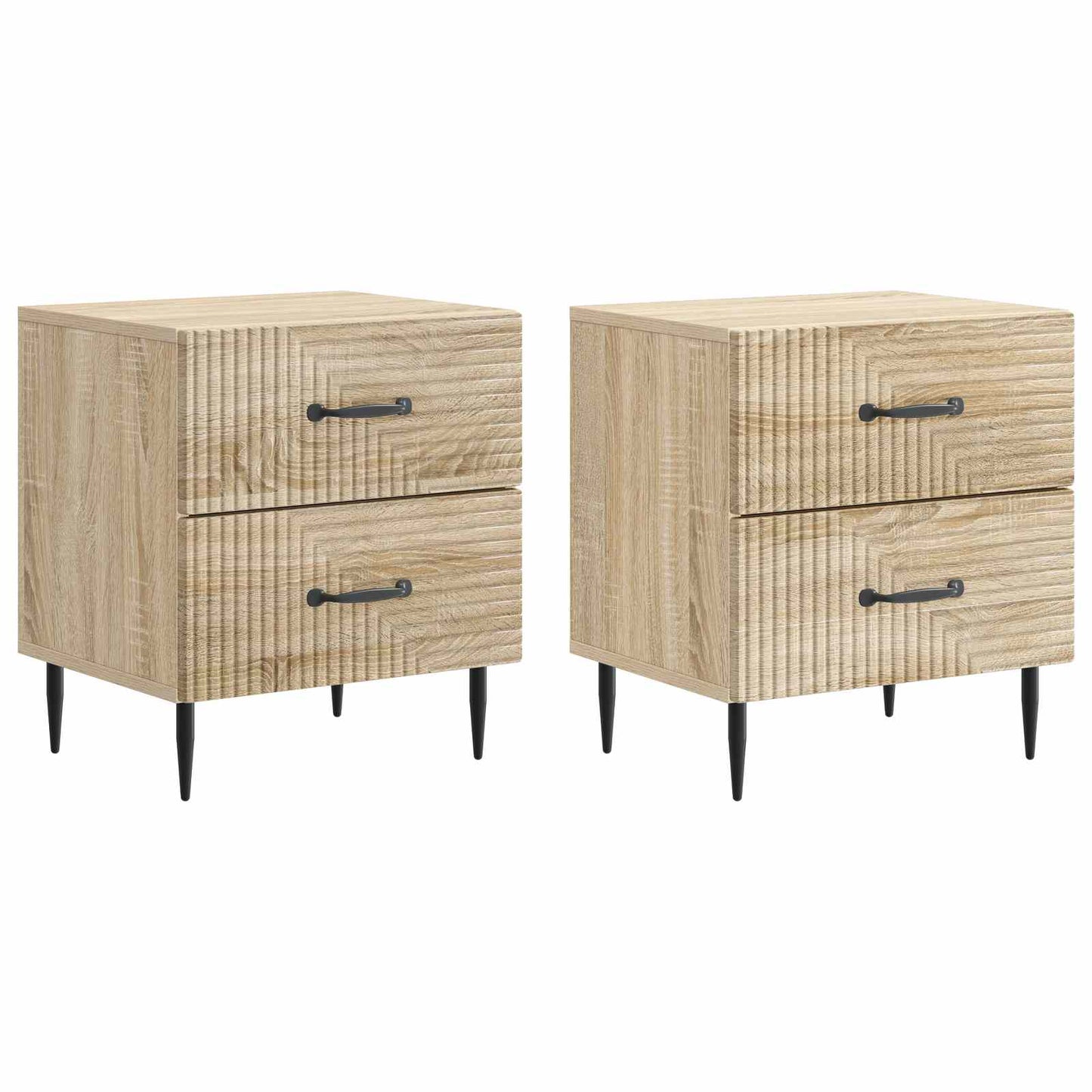 Natskab 2 stk. Sonoma-eg 43 x 34,5 x 47,5 cm Konstrueret træ