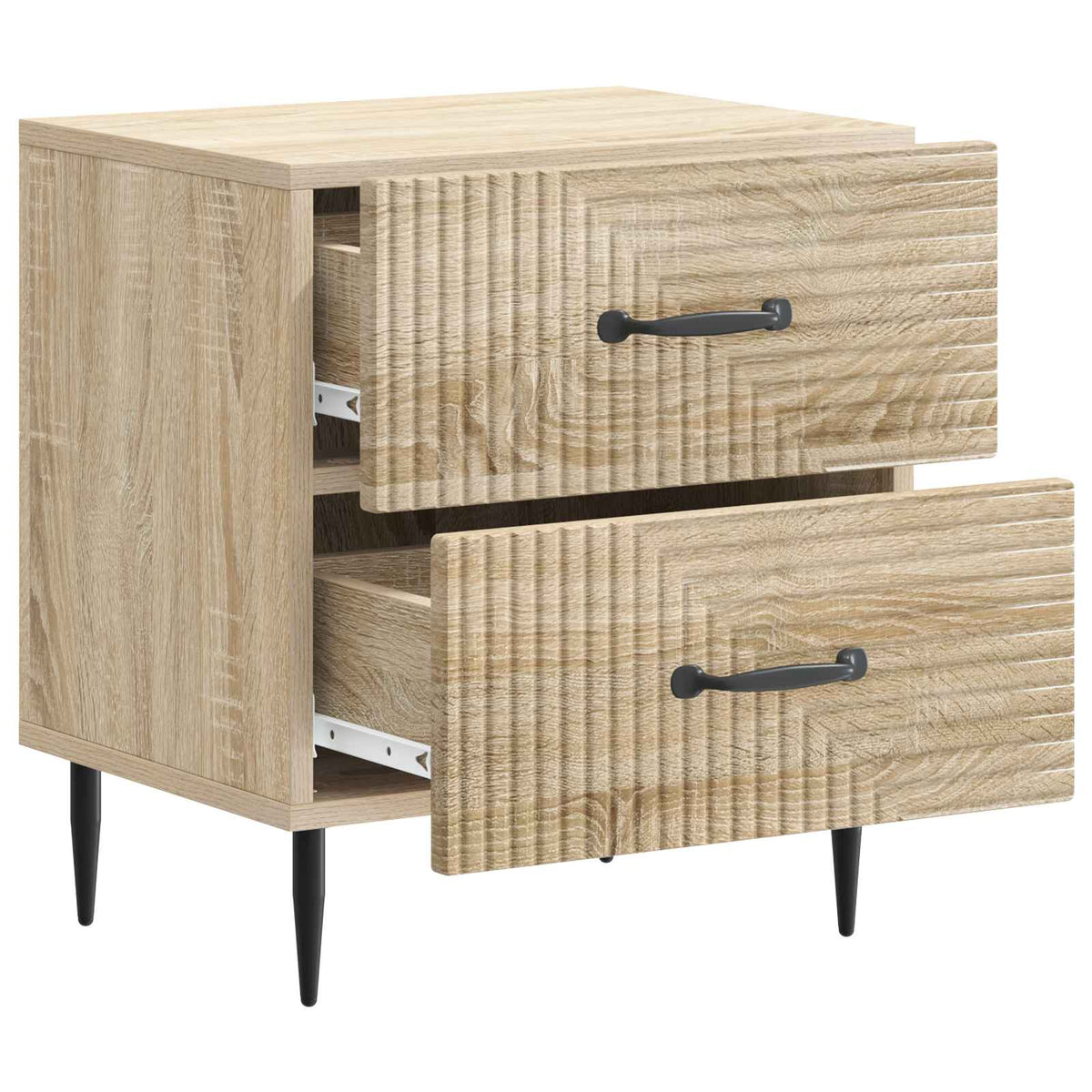 Natskab 2 stk. Sonoma-eg 43 x 34,5 x 47,5 cm Konstrueret træ