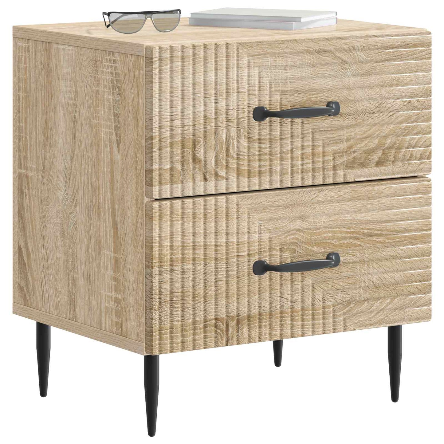 Natskab 2 stk. Sonoma-eg 43 x 34,5 x 47,5 cm Konstrueret træ