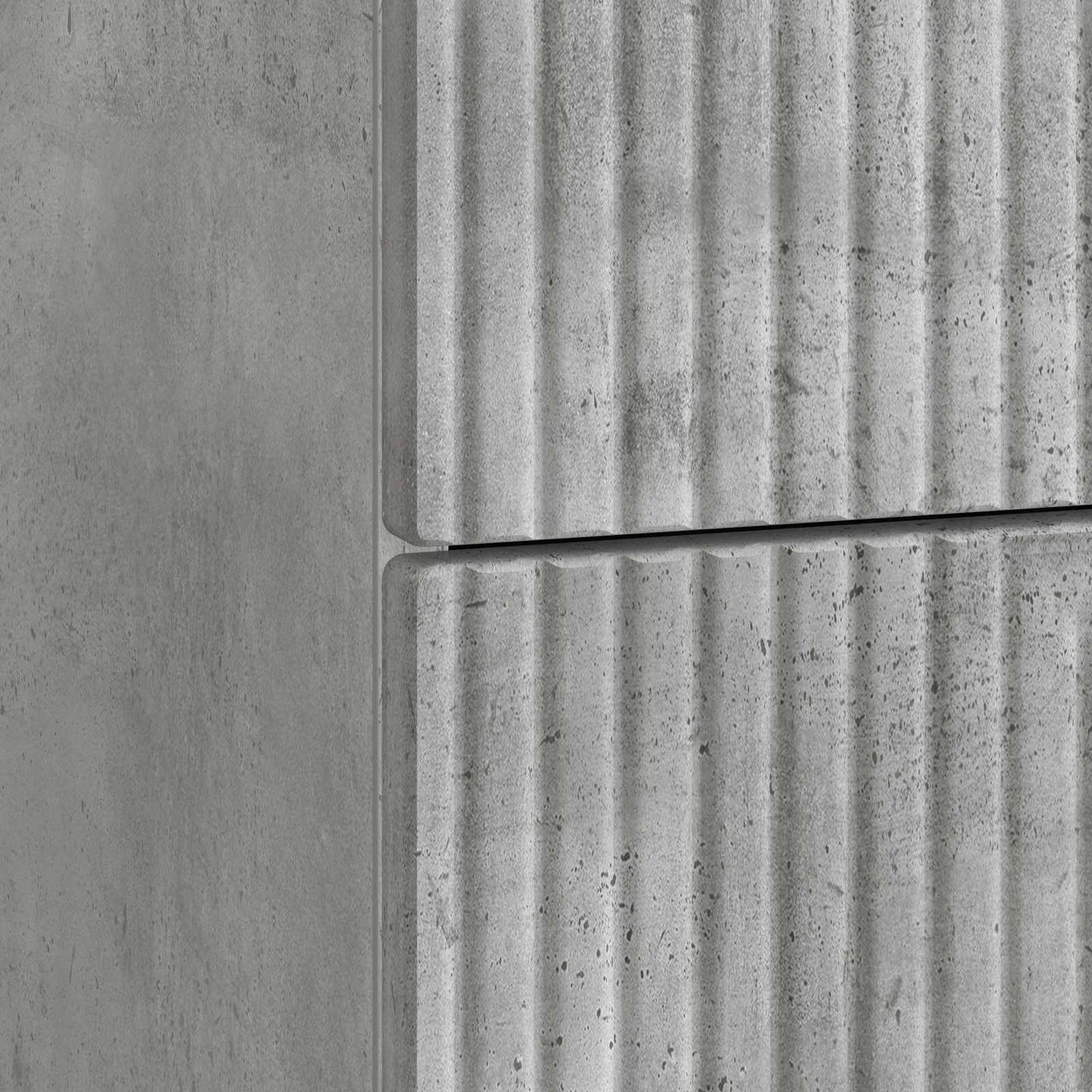 Natskab 2 stk. Betongrå 43 x 34,5 x 47,5 cm Konstrueret træ
