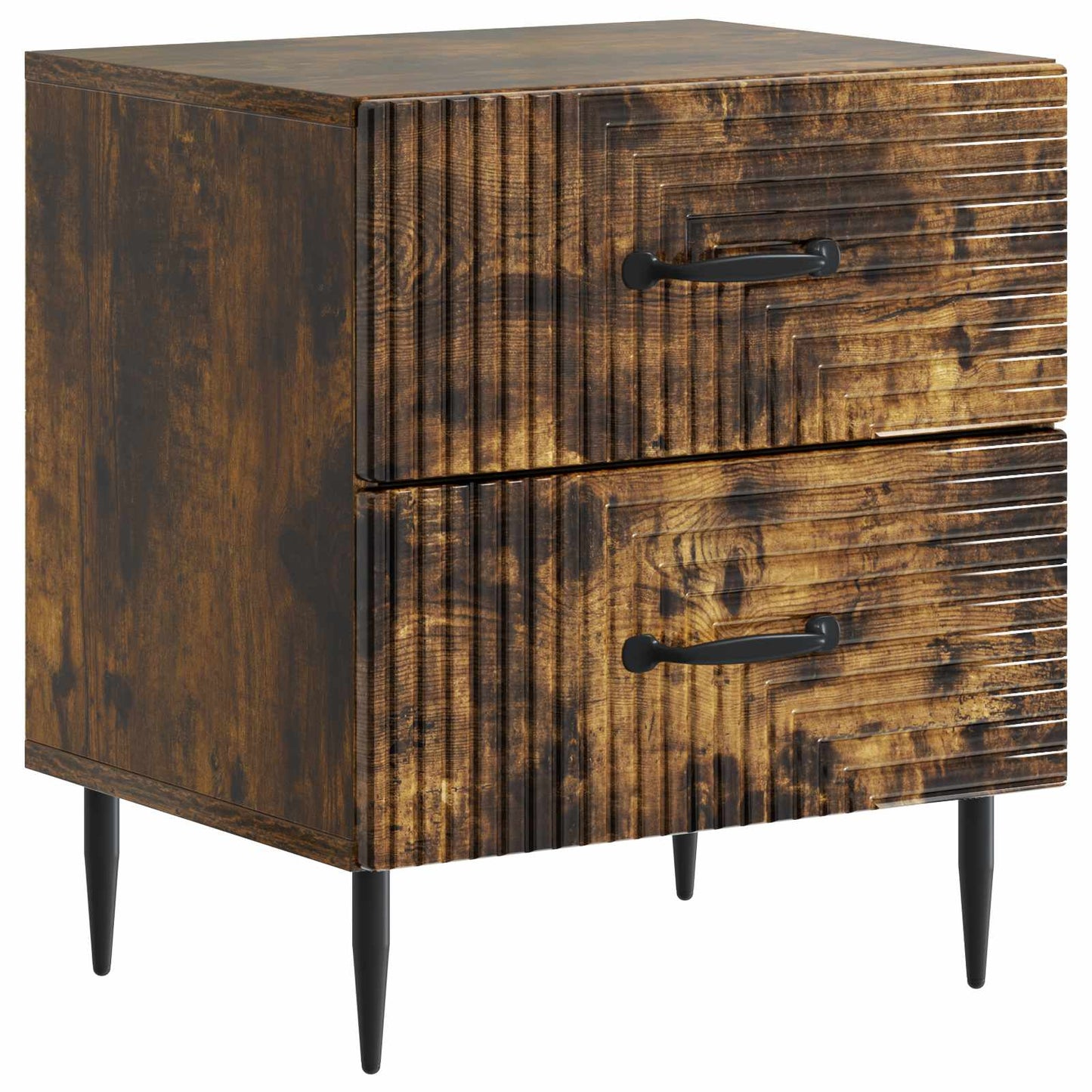 Natskab 2 stk. Røget eg 43 x 34,5 x 47,5 cm Konstrueret træ