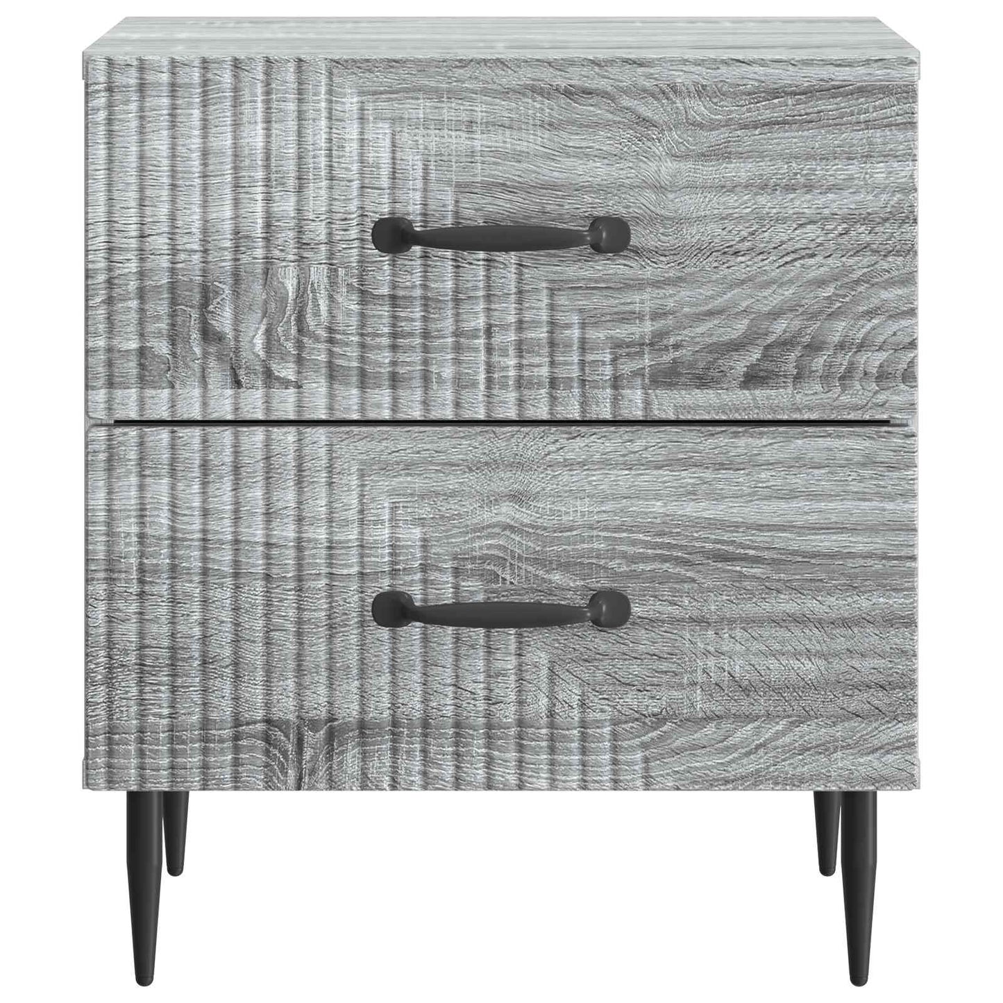 Natskab 2 stk. Grå sonoma-eg 43 x 34,5 x 47,5 cm