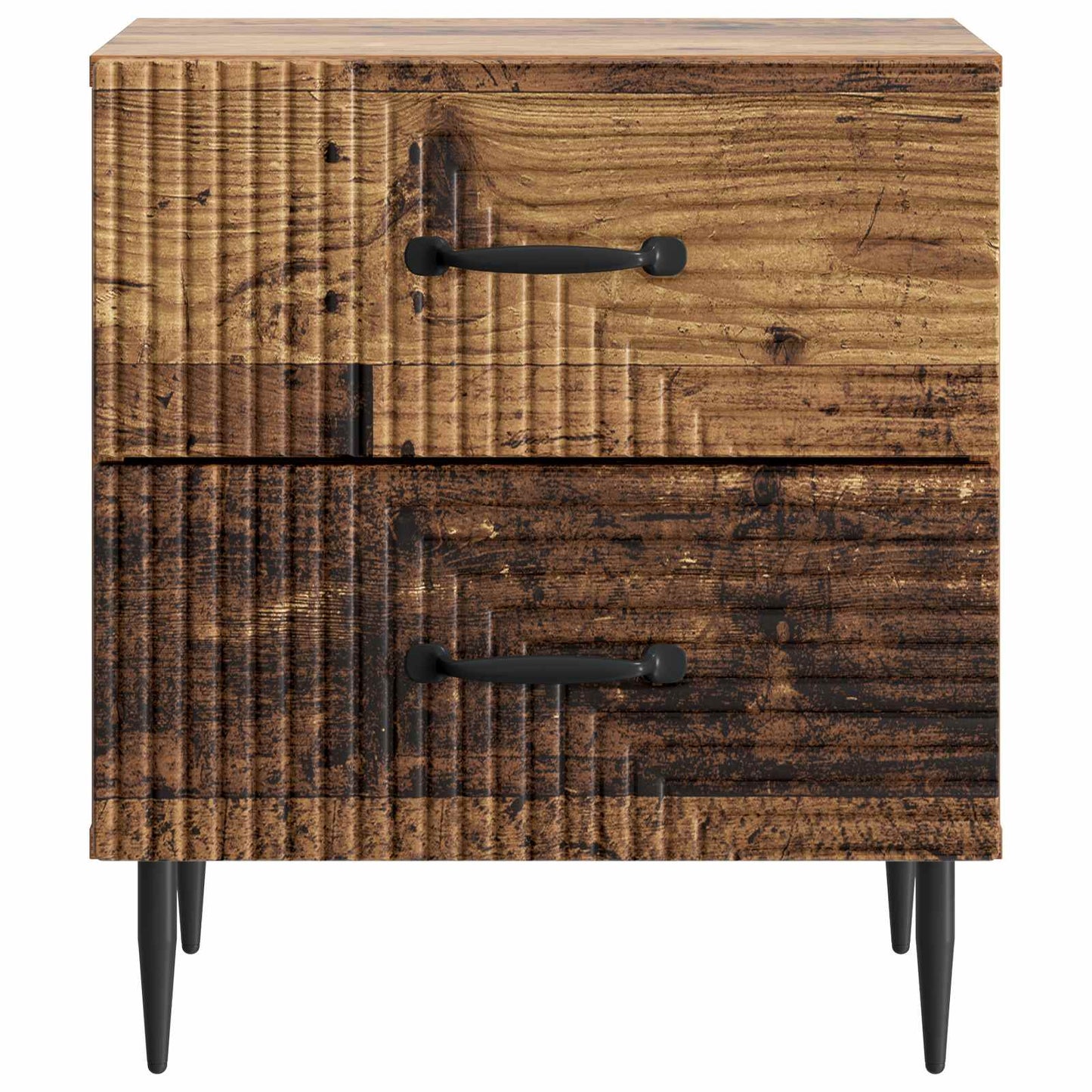 Natskab 2 stk. Gammelt træ 43 x 34,5 x 47,5 cm Konstrueret træ