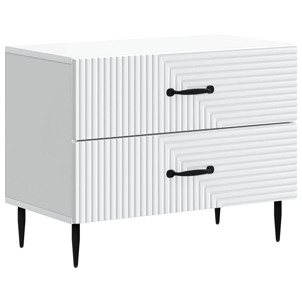 Natskab med skuffe Hvid 62 x 34,5 x 47,5 cm Konstrueret træ