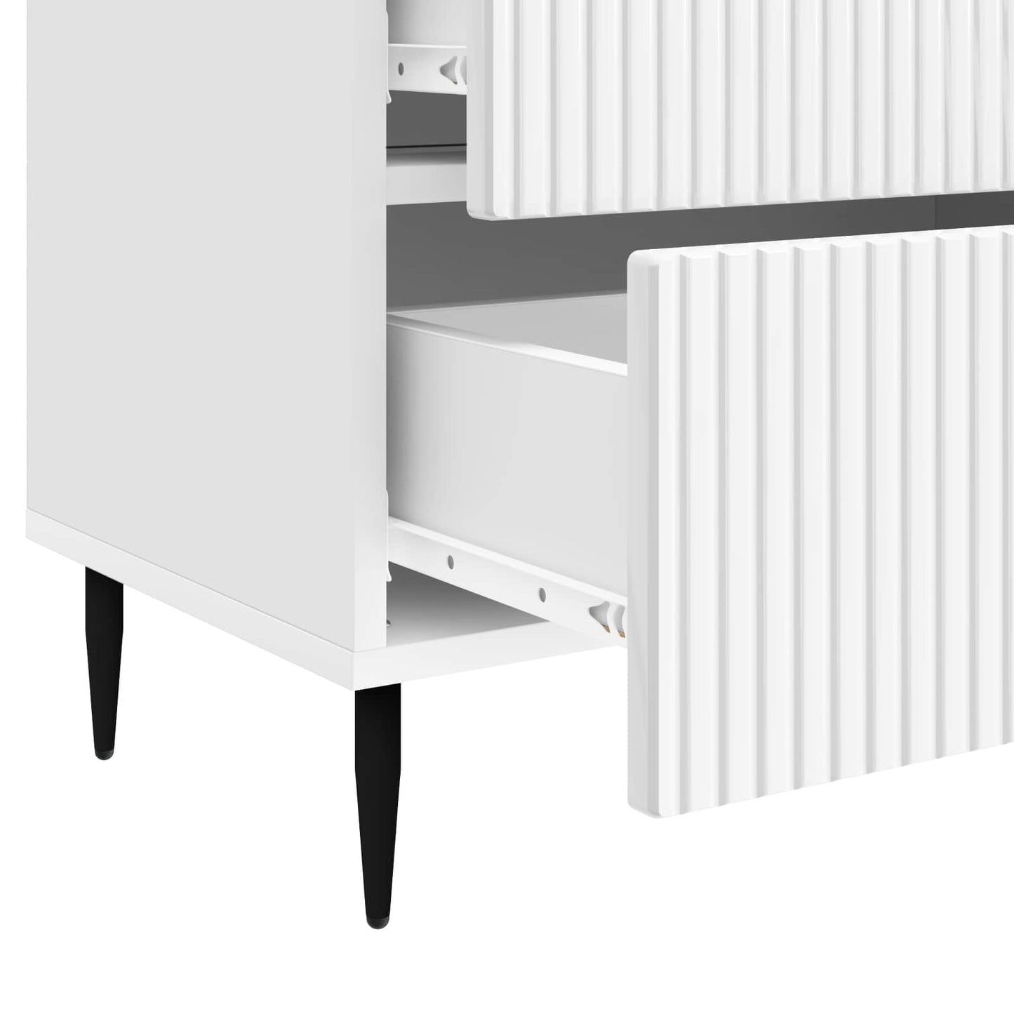 Natskab Hvid højglans 62 x 34,5 x 47,5 cm Konstrueret træ