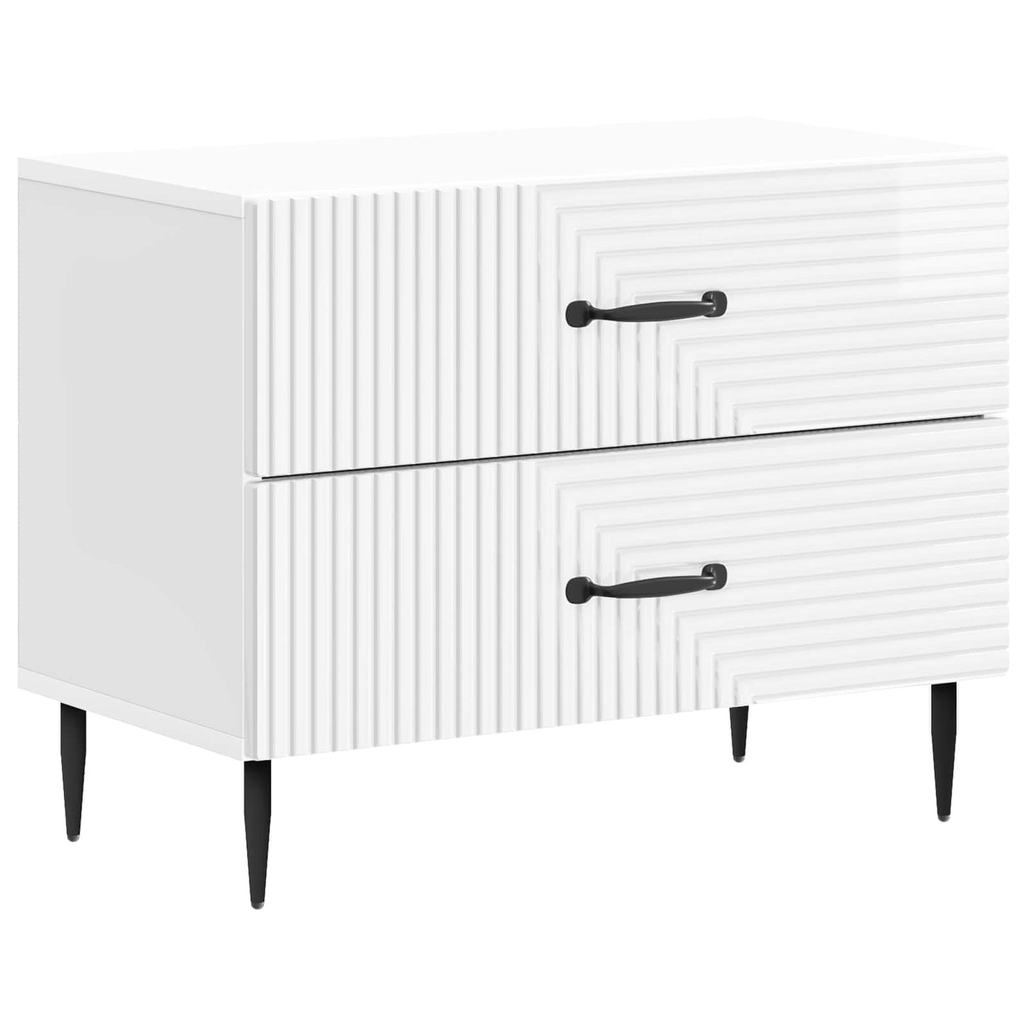 Natskab Hvid højglans 62 x 34,5 x 47,5 cm Konstrueret træ