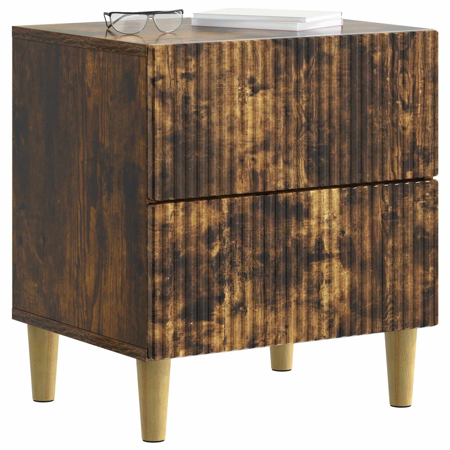 Natskab med skuffe Røget eg 62 x 34,5 x 47,5 cm Konstrueret træ