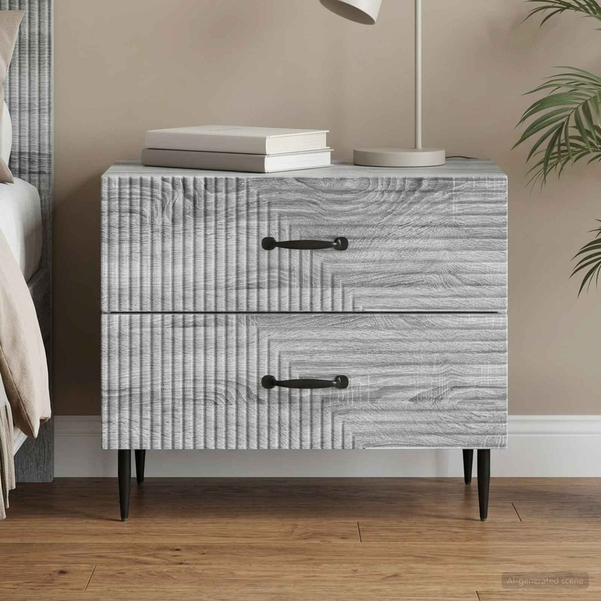 Natskab Grå sonoma-eg 62 x 34,5 x 47,5 cm Konstrueret træ