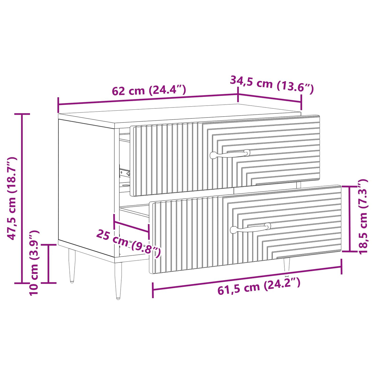 Natskab Gammelt træ 62 x 34,5 x 47,5 cm Konstrueret træ