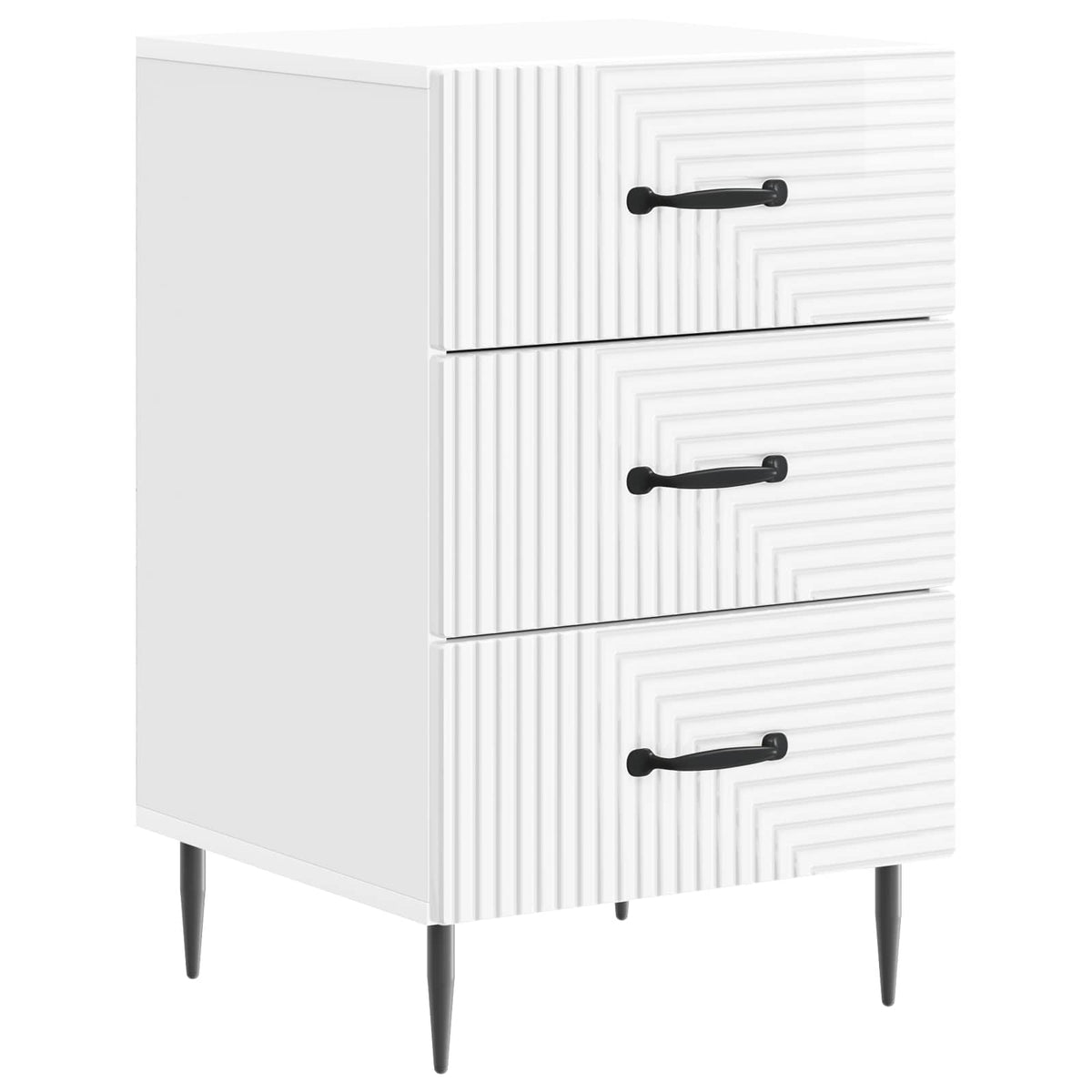 Natskab Hvid højglans 43 x 41 x 66,5 cm Konstrueret træ