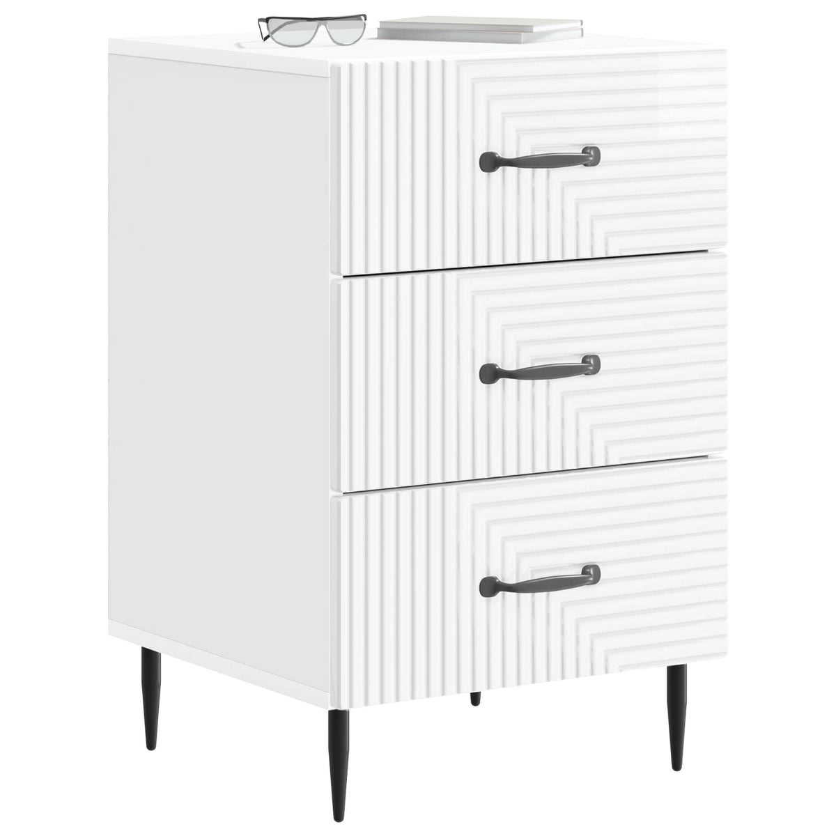 Natskab Hvid højglans 43 x 41 x 66,5 cm Konstrueret træ